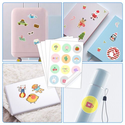 8.5″x11″Vinyl Sticker Paper Glossy Matte Clear Waterproof Printable Inkjet Laser