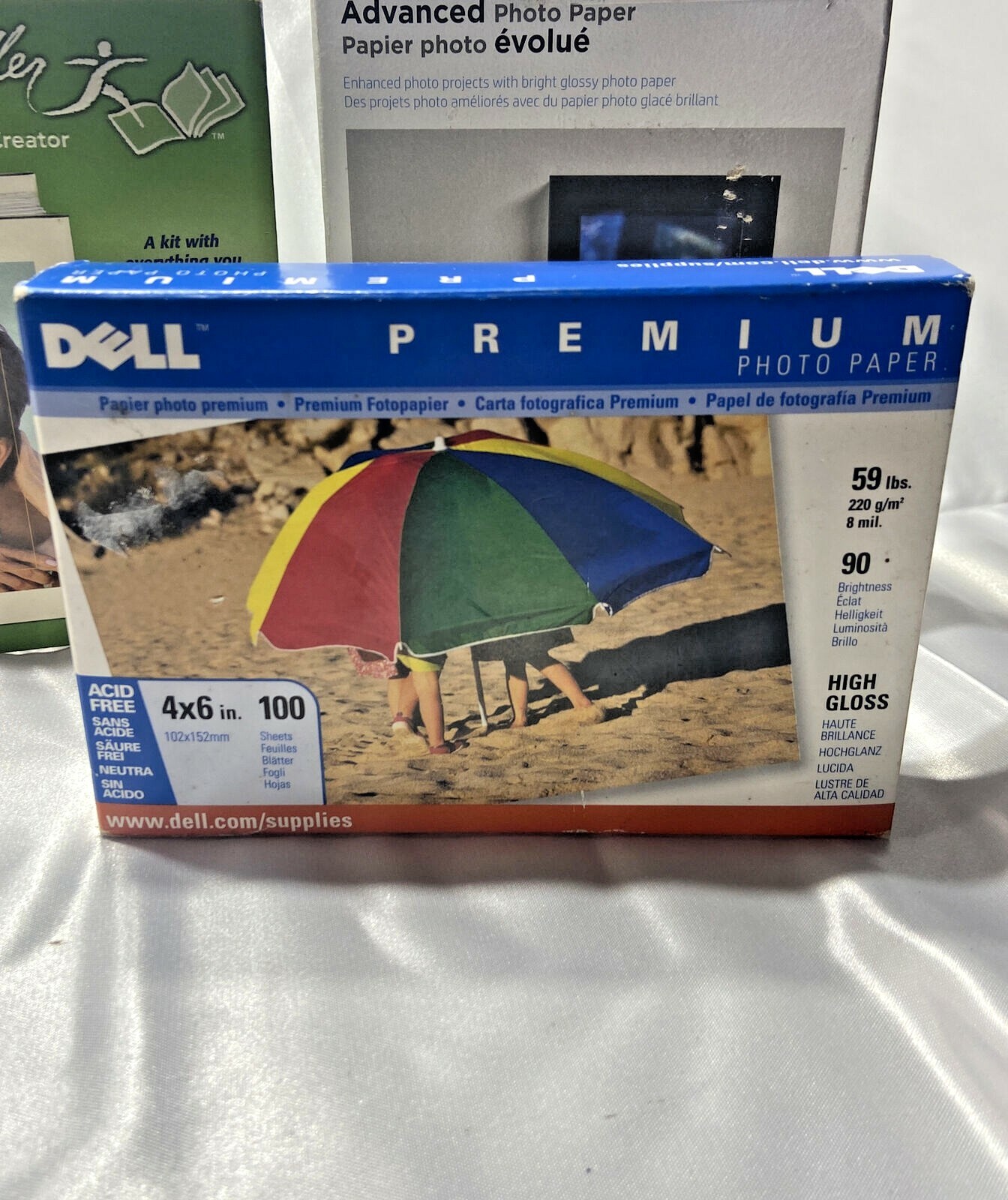 Lot of 3 – HP Dell 4×6 in. Photo Paper and Epson Photo Book Creator – NEW