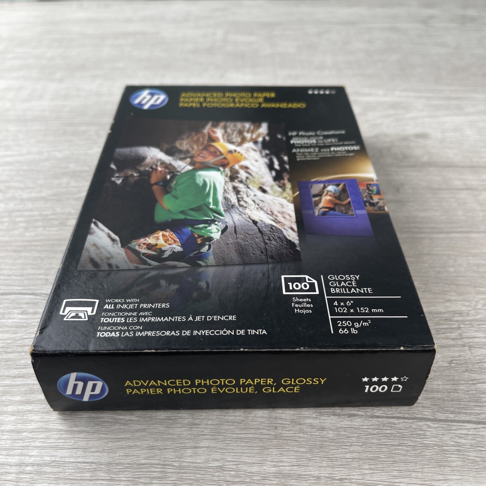 HP Advanced Photo Paper 4X6 Glossy Q6638A 100 Sheets New In Box
