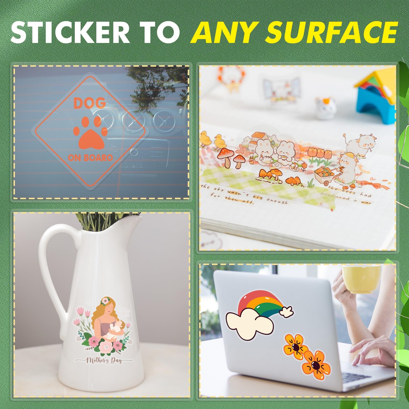 Koala Clear Sticker Paper for Inkjet Printers -Crystal Clear Non-Waterproof G…