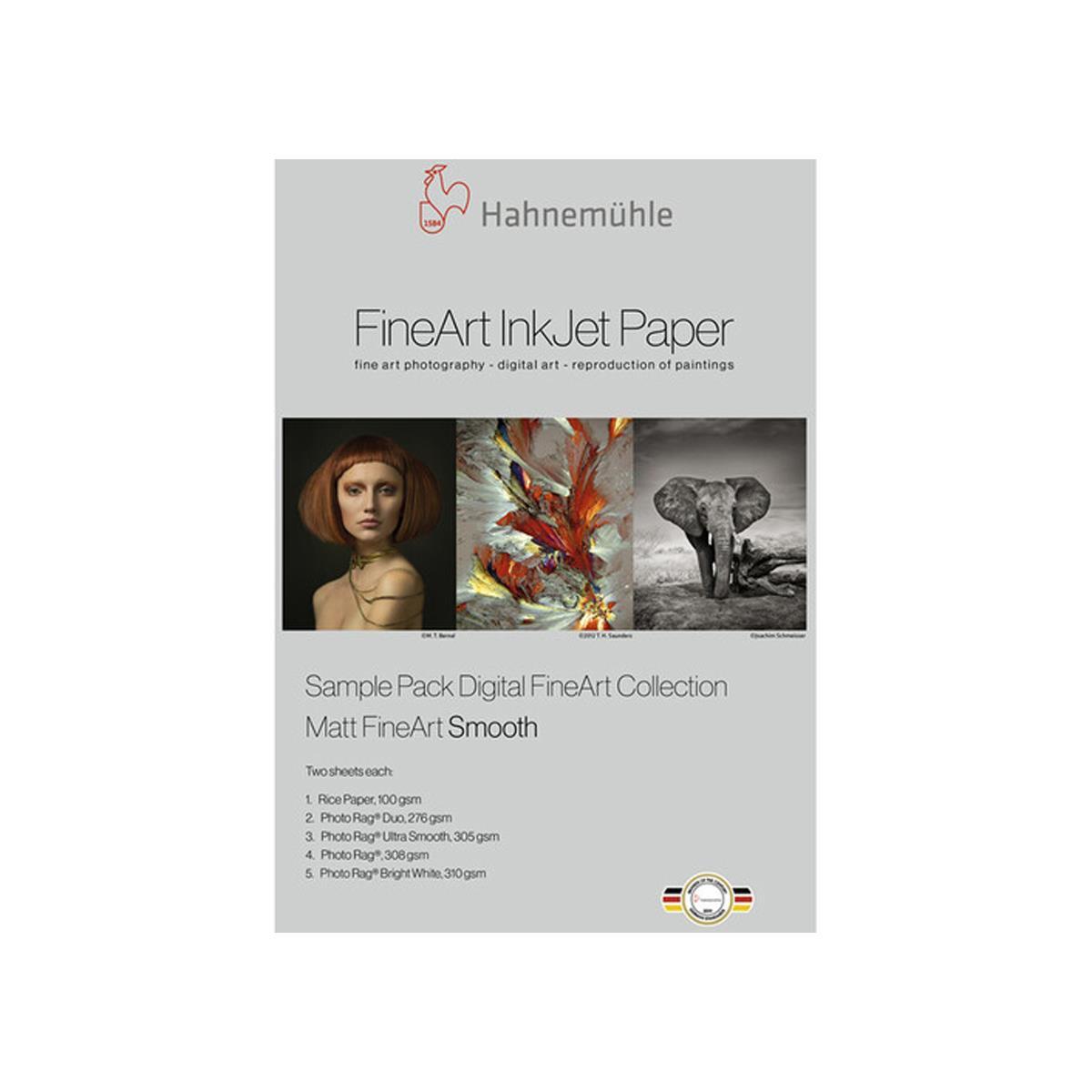 Hahnemuhle Matt FineArt Smooth Paper Sample Pack, 8.5×11″, 10 Sheets #11640303