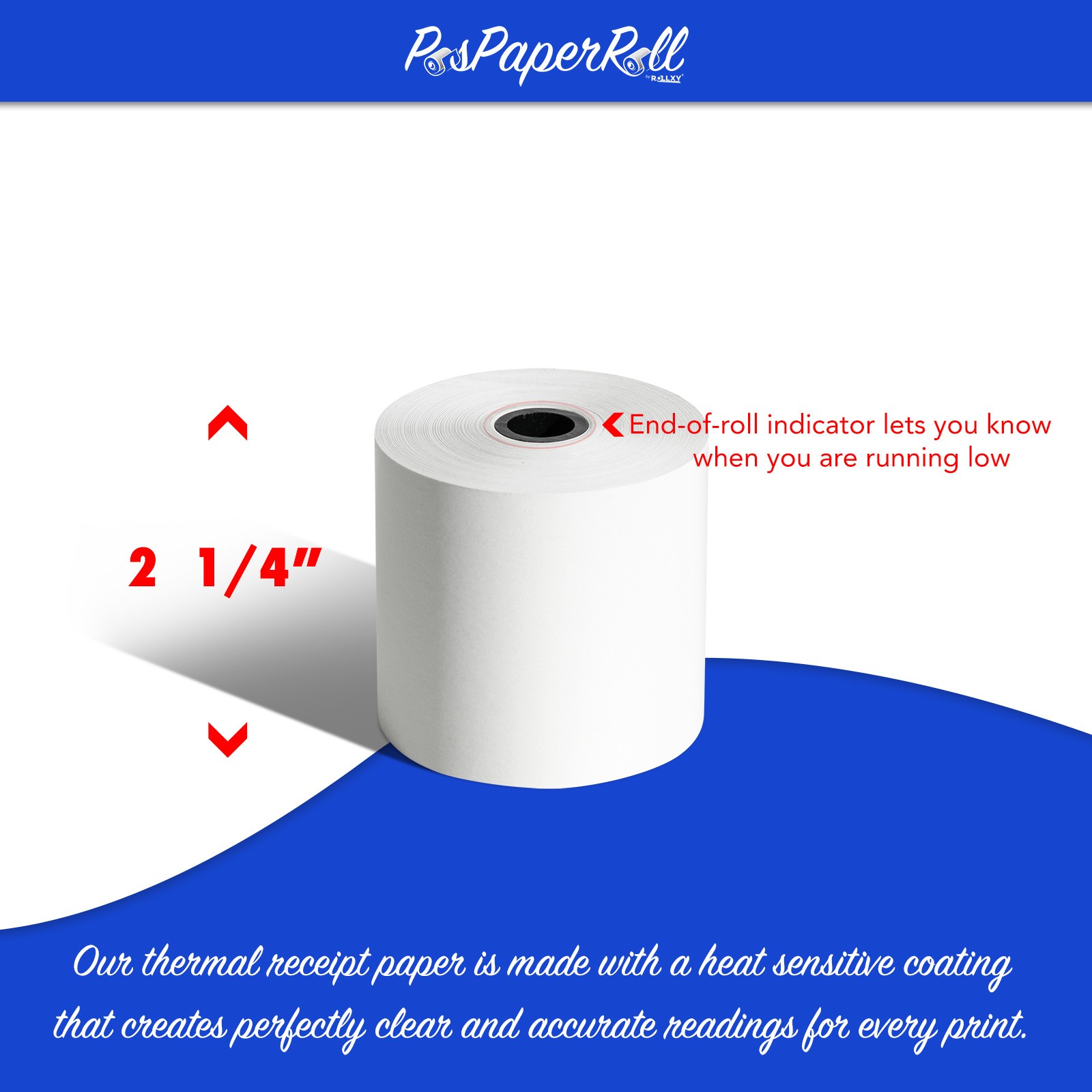 2 1/4″ X 200′ THERMAL RECEIPT PAPER-50 ROLLS **FREE SHIPPING**