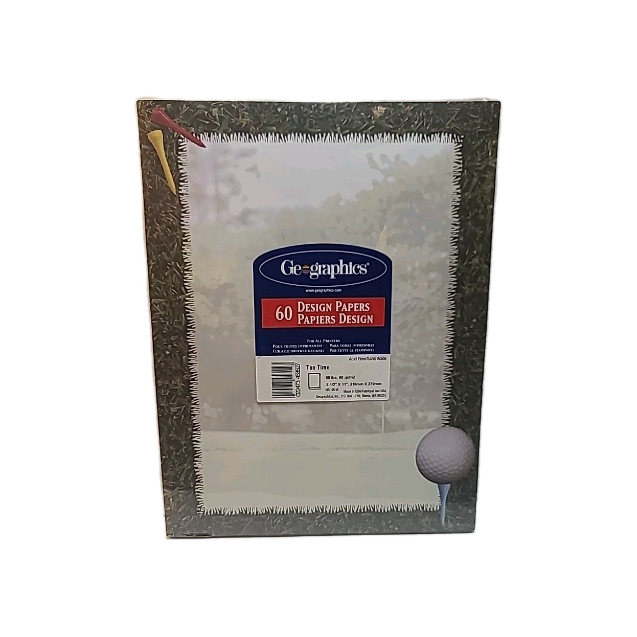 Geographics 60 Design Papers 8 1/2 X 11 inch Acid Free Sealed – Golf Tee Time
