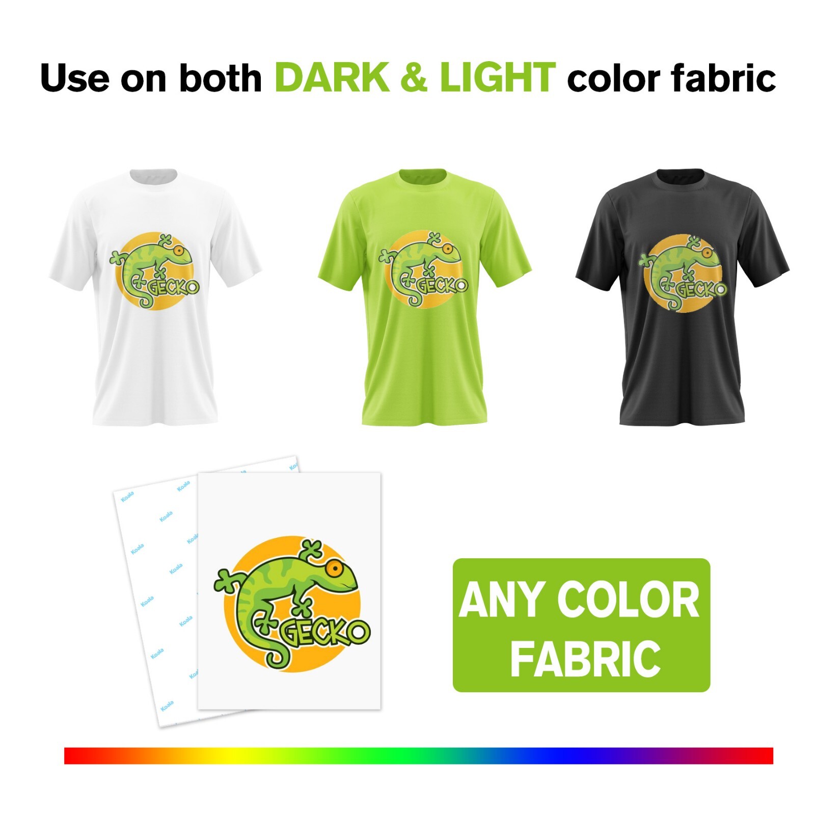Lot Koala Iron On Heat Transfer Paper Dark / Light Printable Heat Transfer Vinyl