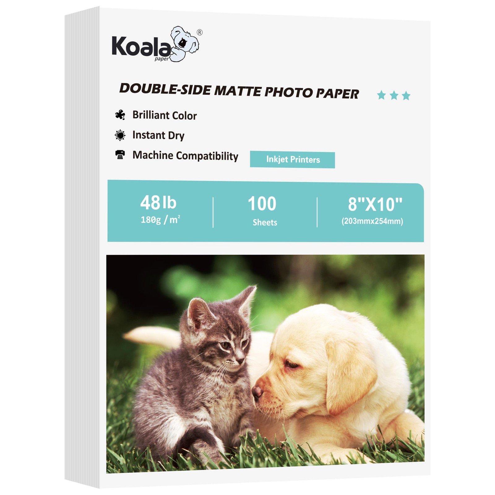 Koala Photo Paper Doubleside Matte 8X10 Inches Compatible with Inkjet Printer…