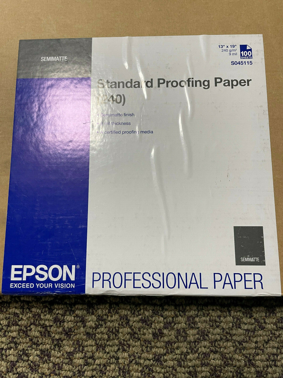 Epson Standard Proofing Paper (240) (13 x 19″, 100 Sheets) S045115