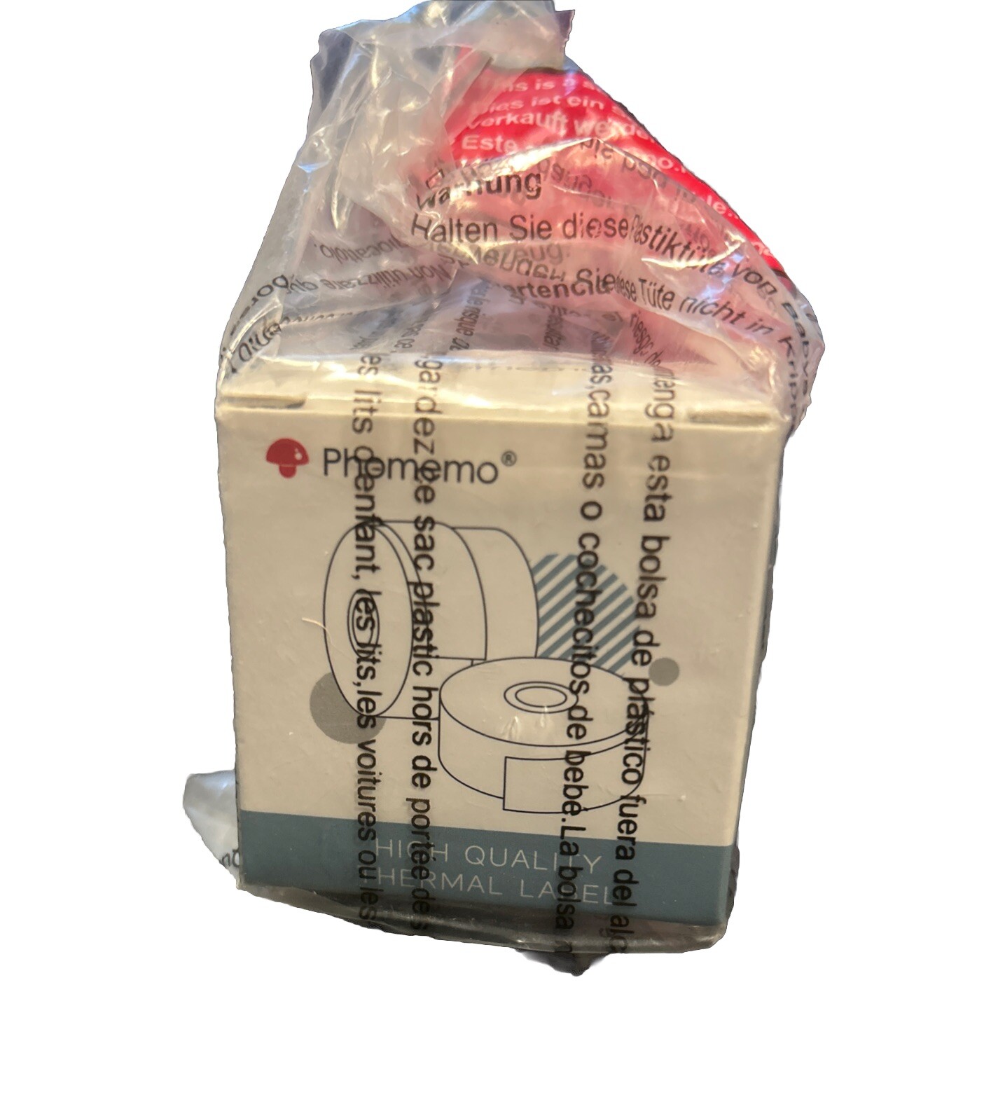Square 14 x 30 mm Transparent Sticker Thermal Labels for Phomemo D30 | 3 Rolls