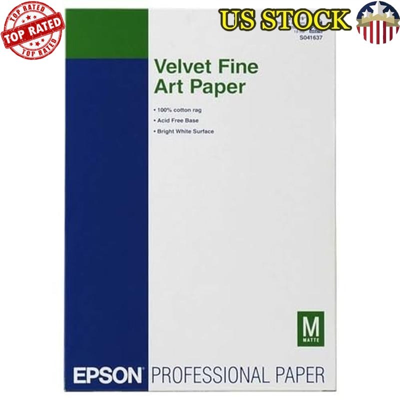 Velvet Fine Art Paper 13×19 Pack of 20 Sheets Museum Quality Acid-Free New