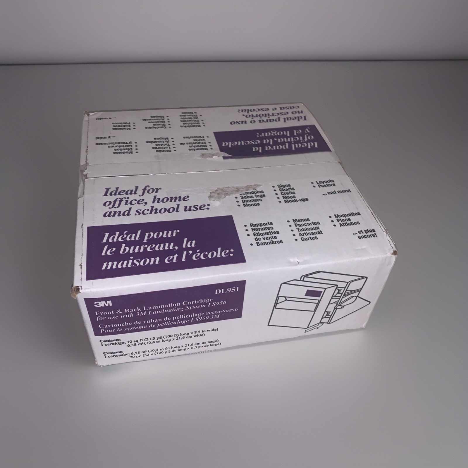 3M DL951 Front & Back Lamination Cartridge-Use with 3M Laminating System LS950
