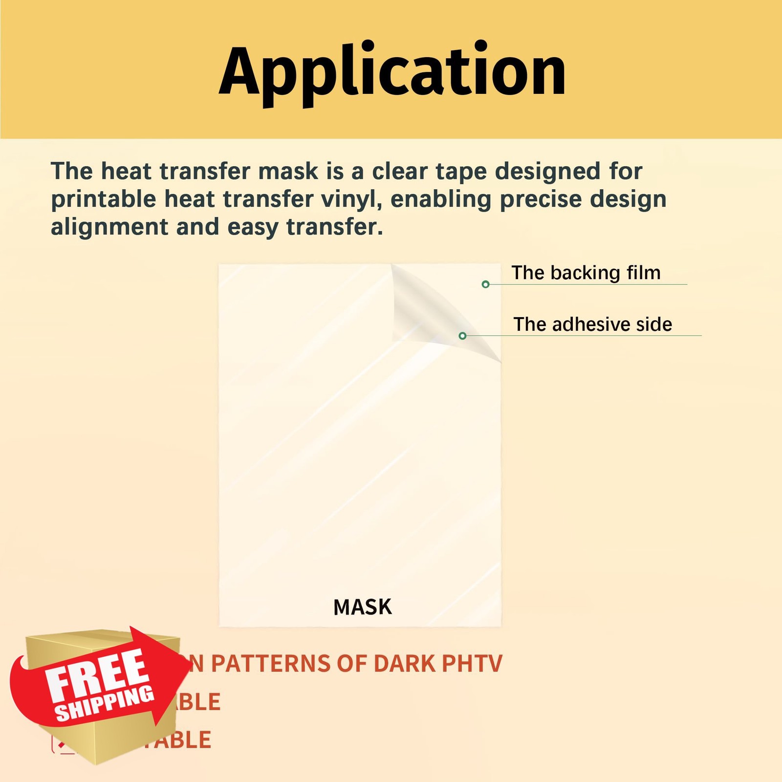 TransOurDream Heat Transfer Mask for Dark Printable HTV Vinyl, 8.5×11″, 20 Sh…