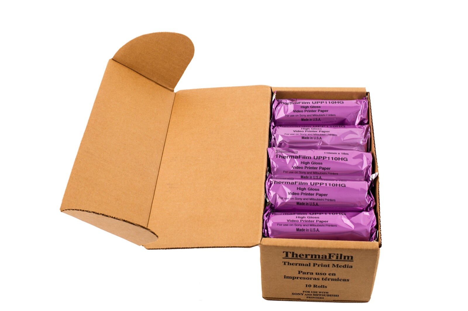 Sony Compatible UPP-110HG High Gloss Ultrasound Paper Film/Media 10 Rolls, 110mm