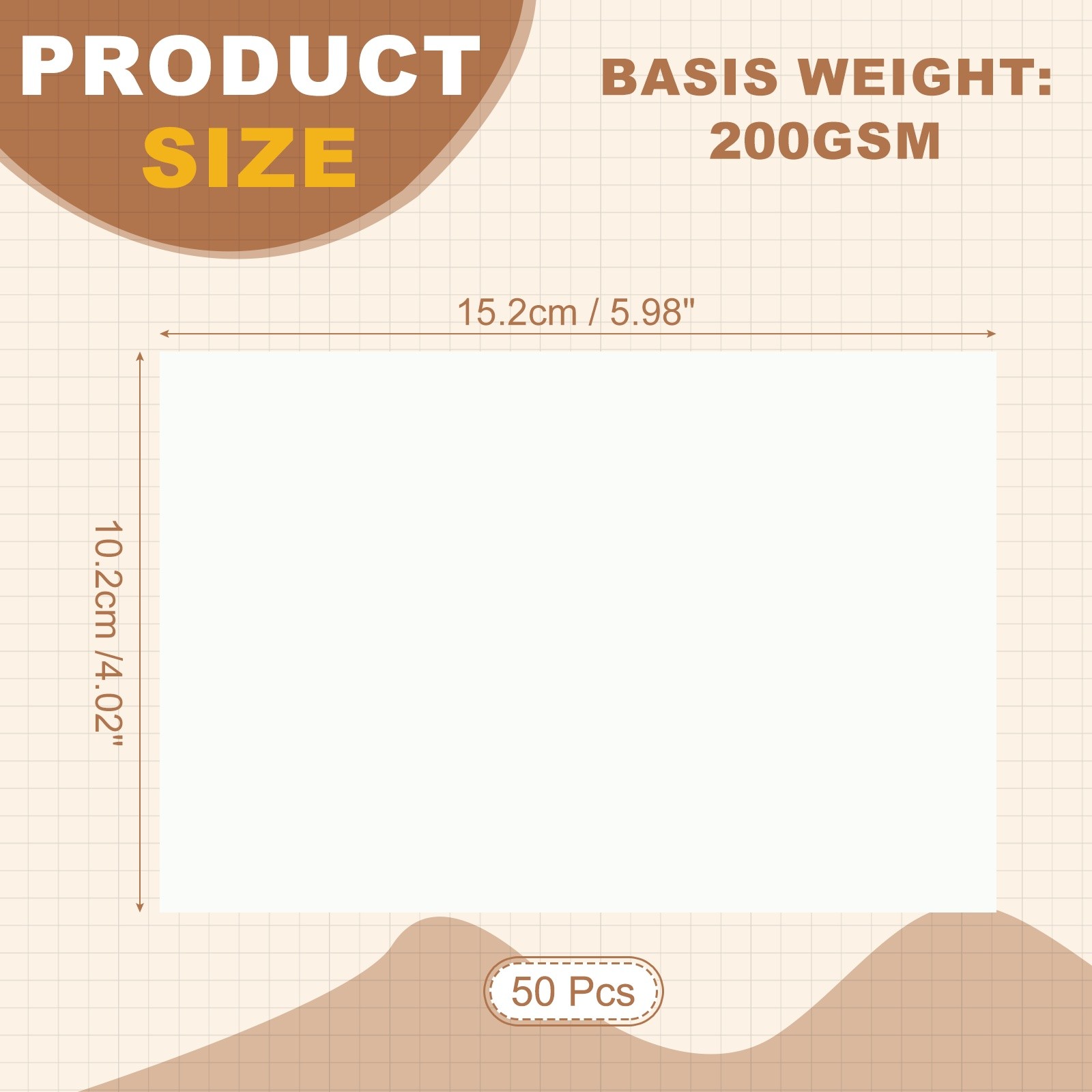 6×4 inch, 50 sheet photo paper for 200GSM printer