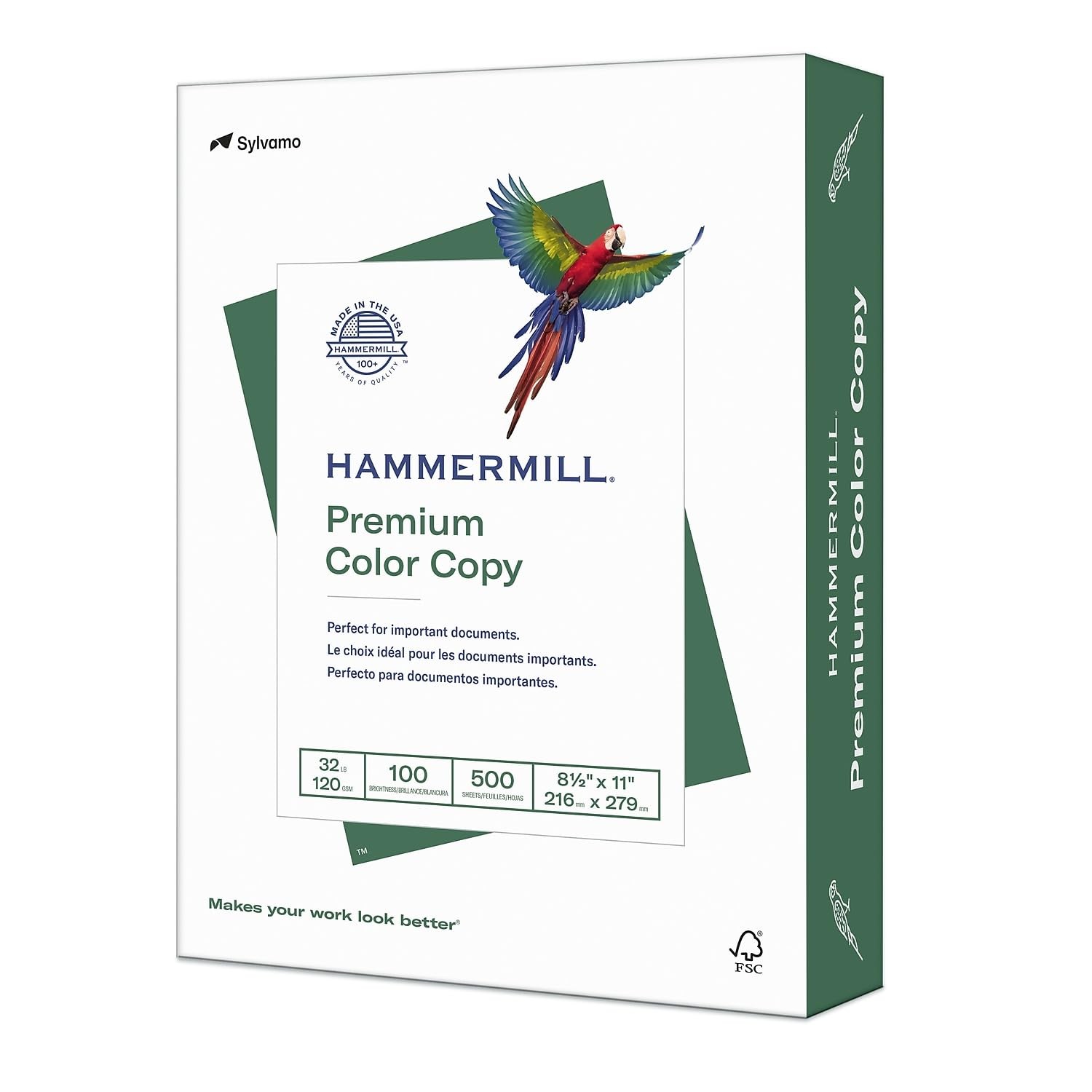 Hammermill Printer Paper, Premium Color 32 lb Copy 1 Ream | 500 Sheets, White