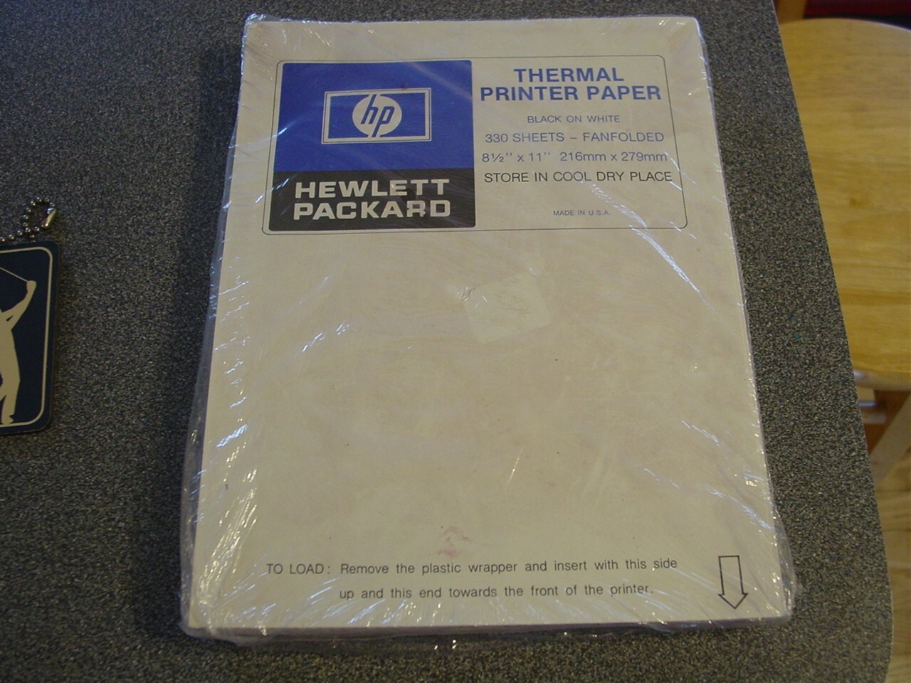 NEW HP Thermal Printer Paper 330 RARE OEM NOS Black on white 330 Fanfolded