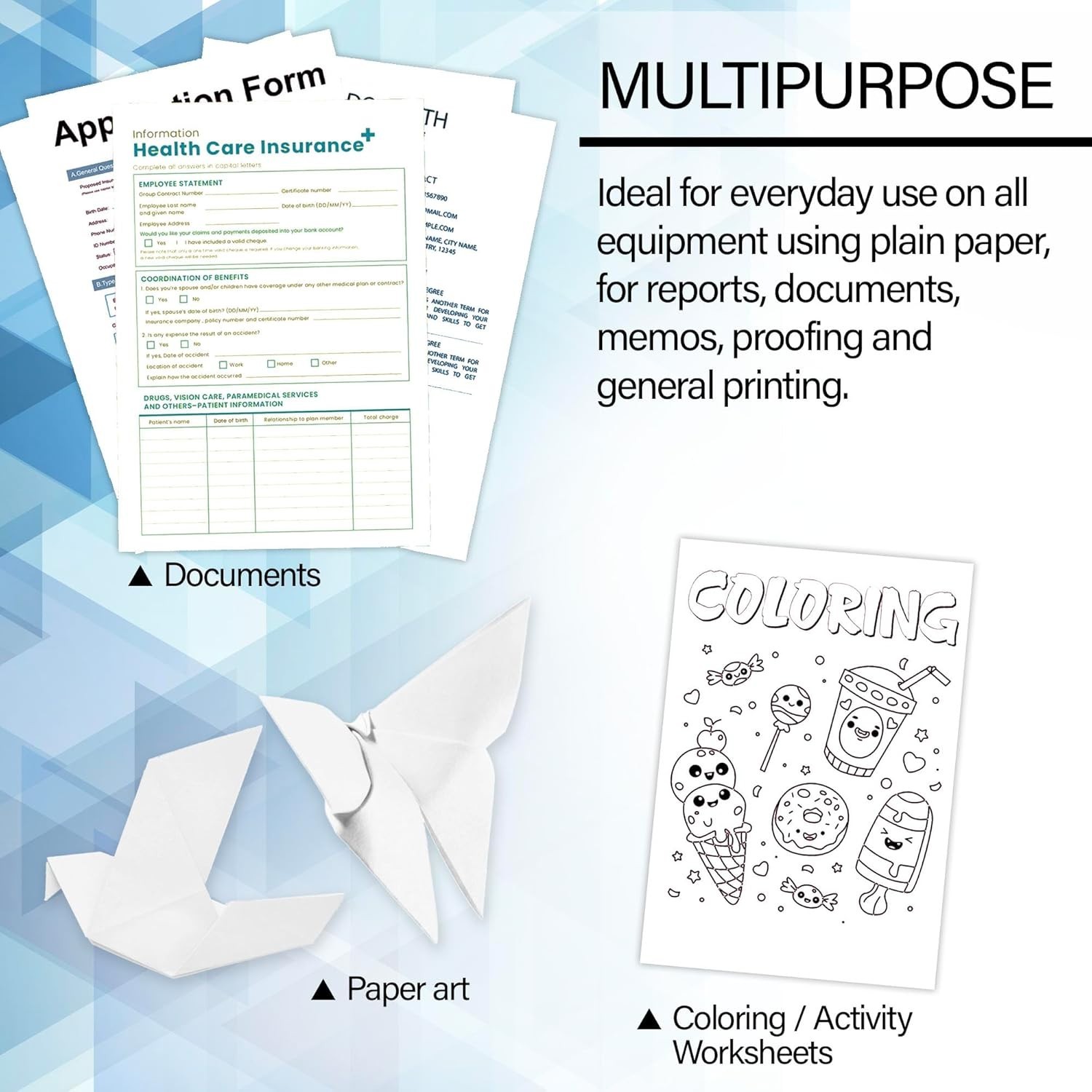 Crisp 50 Sheets White Copy Paper – 20LB, Ideal for Home, Office & School