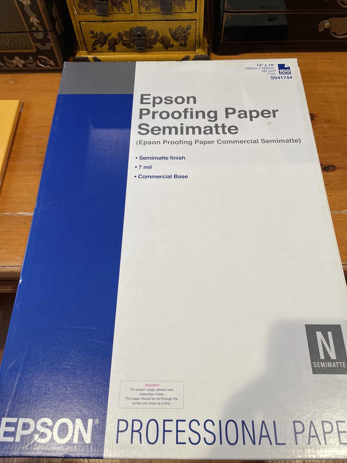 Epson Proofing Paper Commercial Semimatte 13 x 19″, 100 Sheets 7 mil S041744 NIB