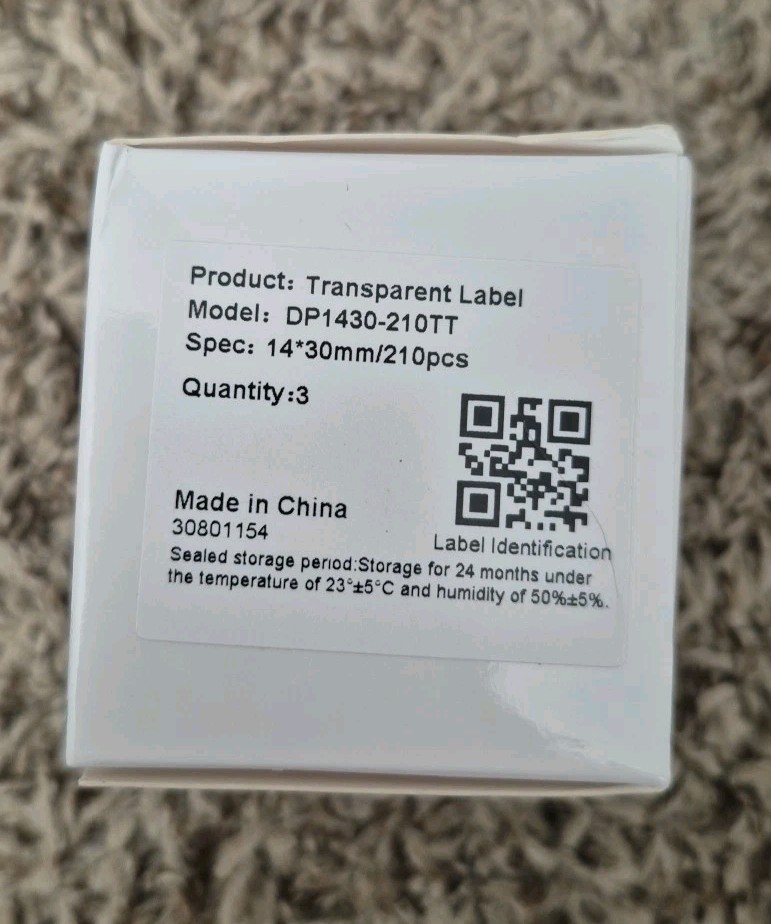 3 Rolls 12x30mm Label Maker Tape Sticker Thermal Paper Self-Adhesive For D30