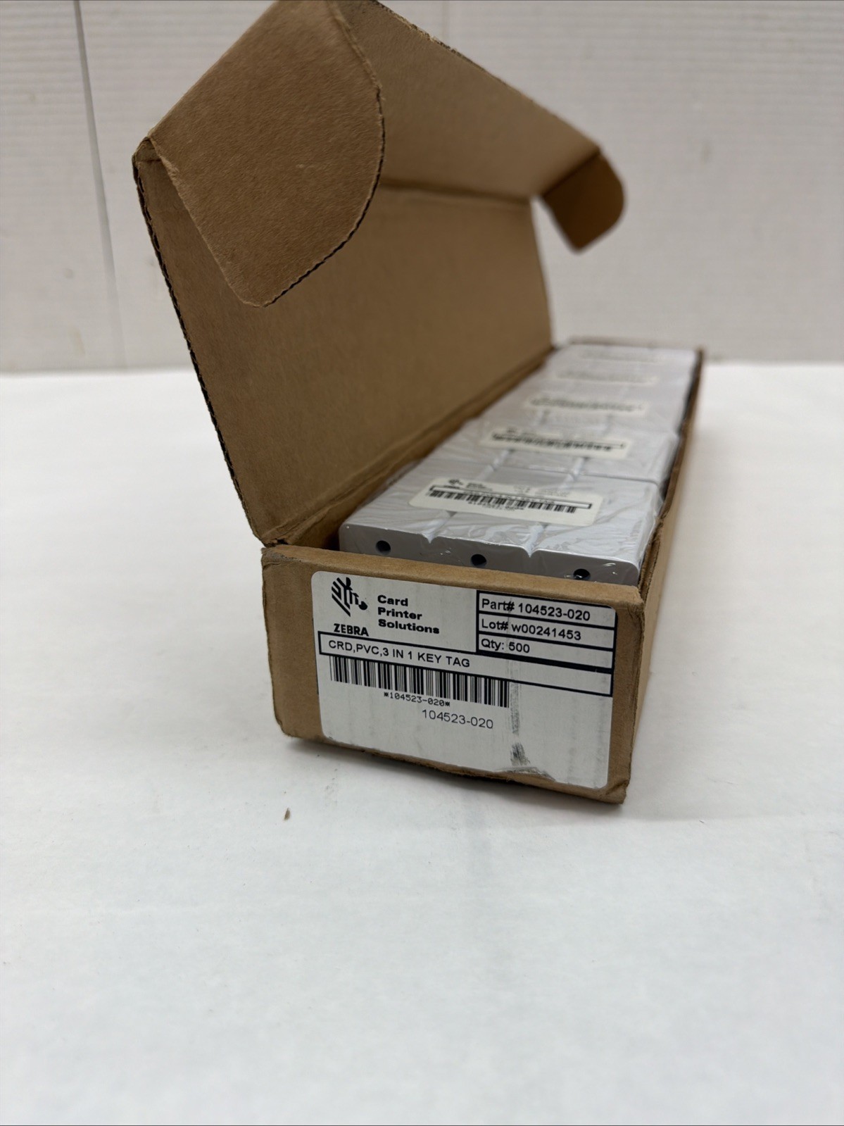 Zebra Premier PVC Card (500 Pack) 500 pz 30 mil 3-Up 104523-020