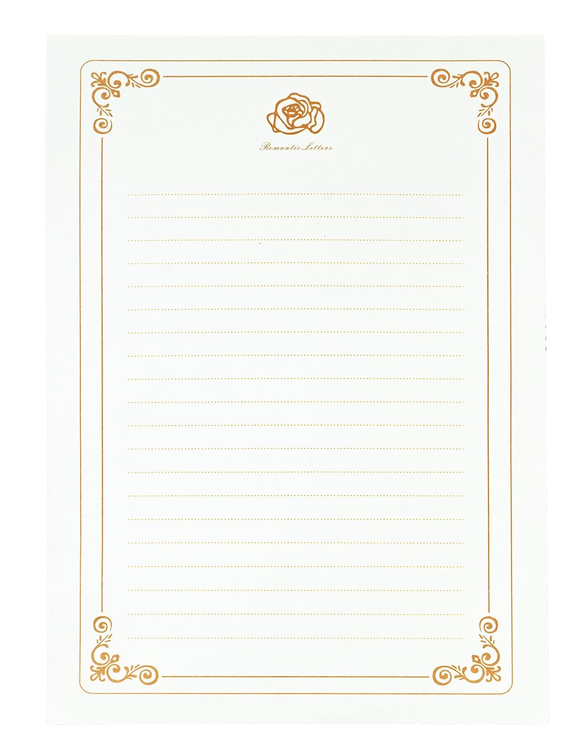 Romantic Littles 62Pcs Rose Gold Letter Writing Stationery Set – 50 A4 Vintag…