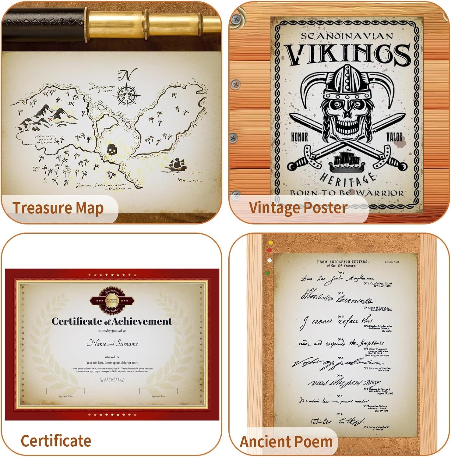 Double-Sided Antique Parchment Paper: 80 Letter Size Sheets for Creative Crafts