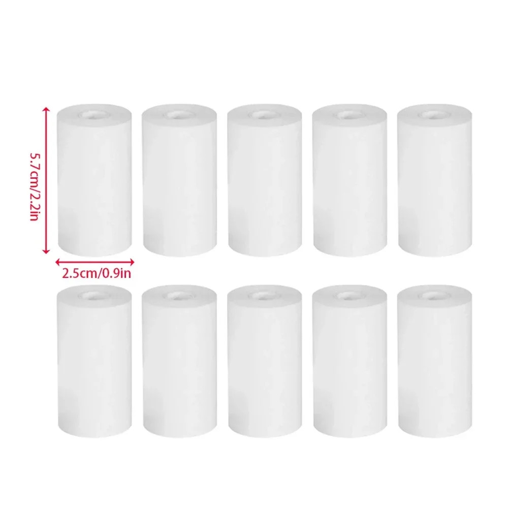 10Rolls 57×25 MM Thermal Paper White Children Camera Instant Print Kid 10 Pcs