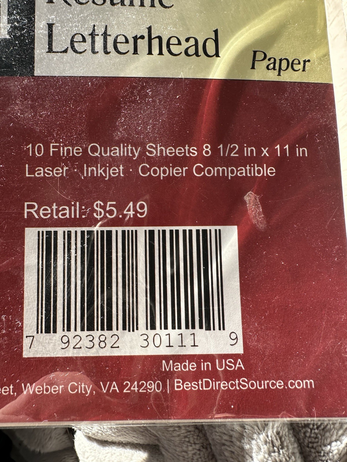 Resume Letterheads Cover Sheets Copier Paper 8.5×11 10pks Of 10 Laser Printer