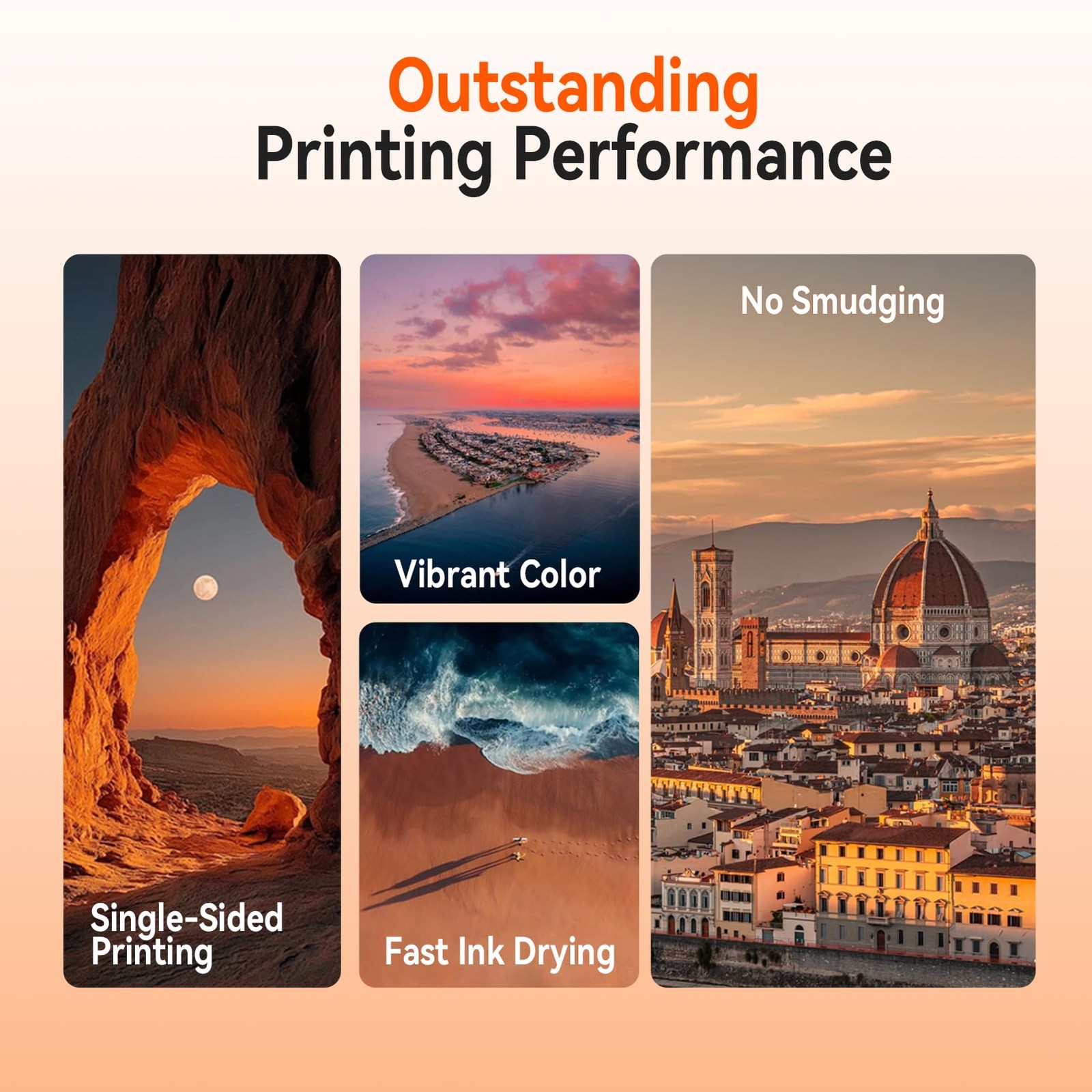 100 Sheets Single Side Inkjet Glossy Photo Paper 8.5×11 Inch 180GSM Craft