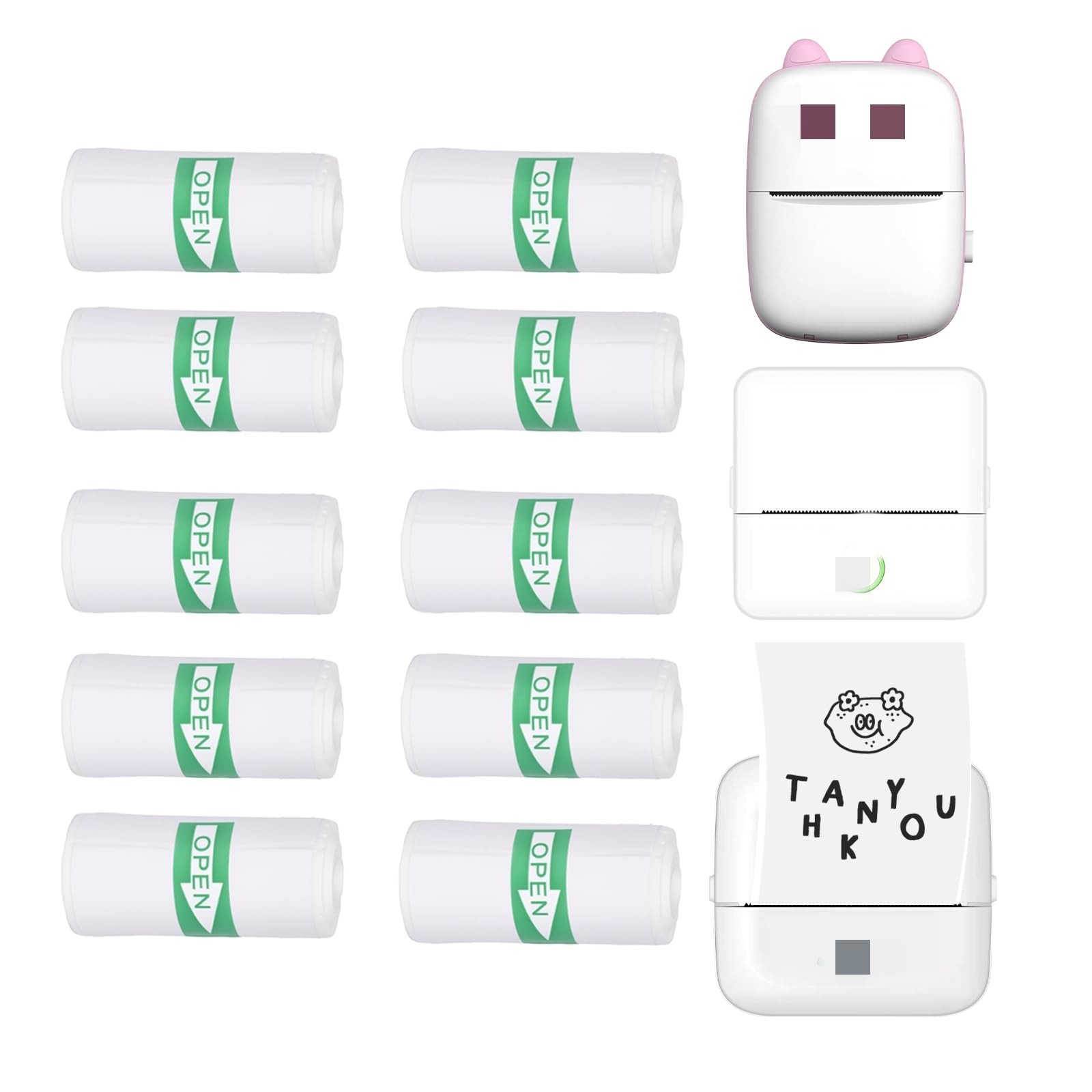 10 Rolls 57 x 25 mm Sticker Printer Paper,Self-Adhesive Compatible with Most …