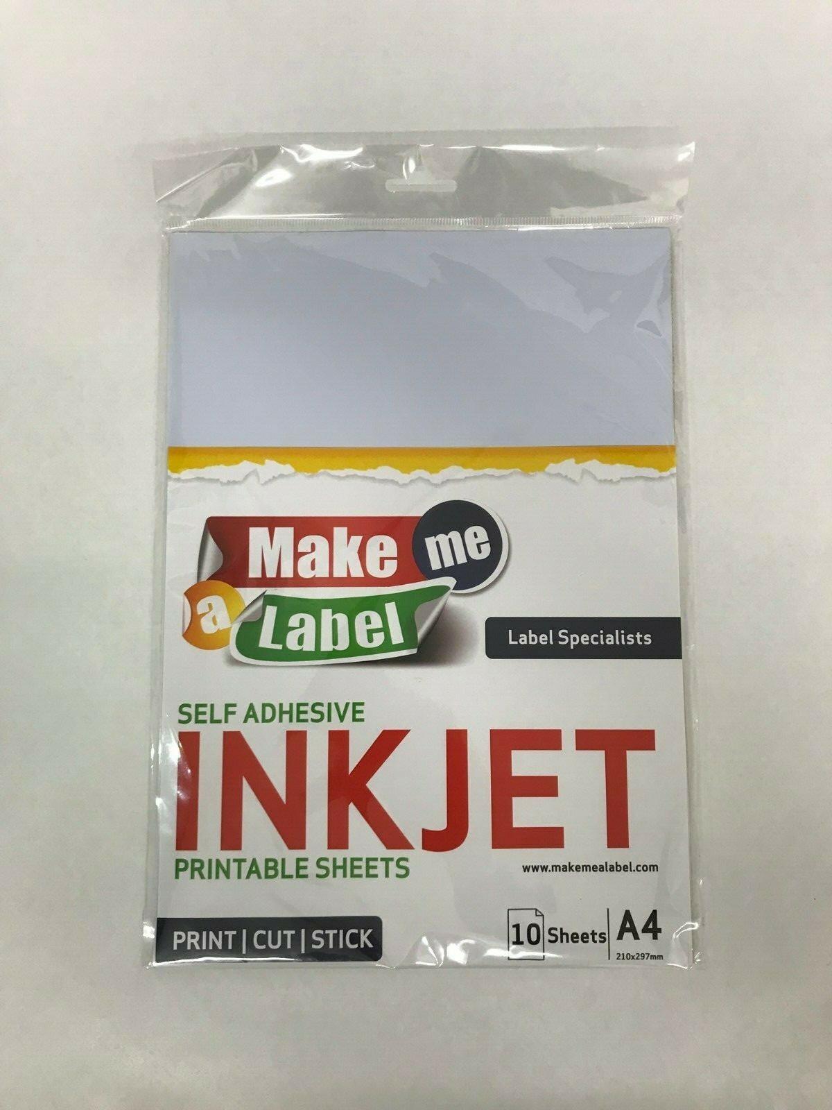 10 A4 GLOSS White Self Adhesive INKJET Printable Film PP Vinyl Sticker Sheets