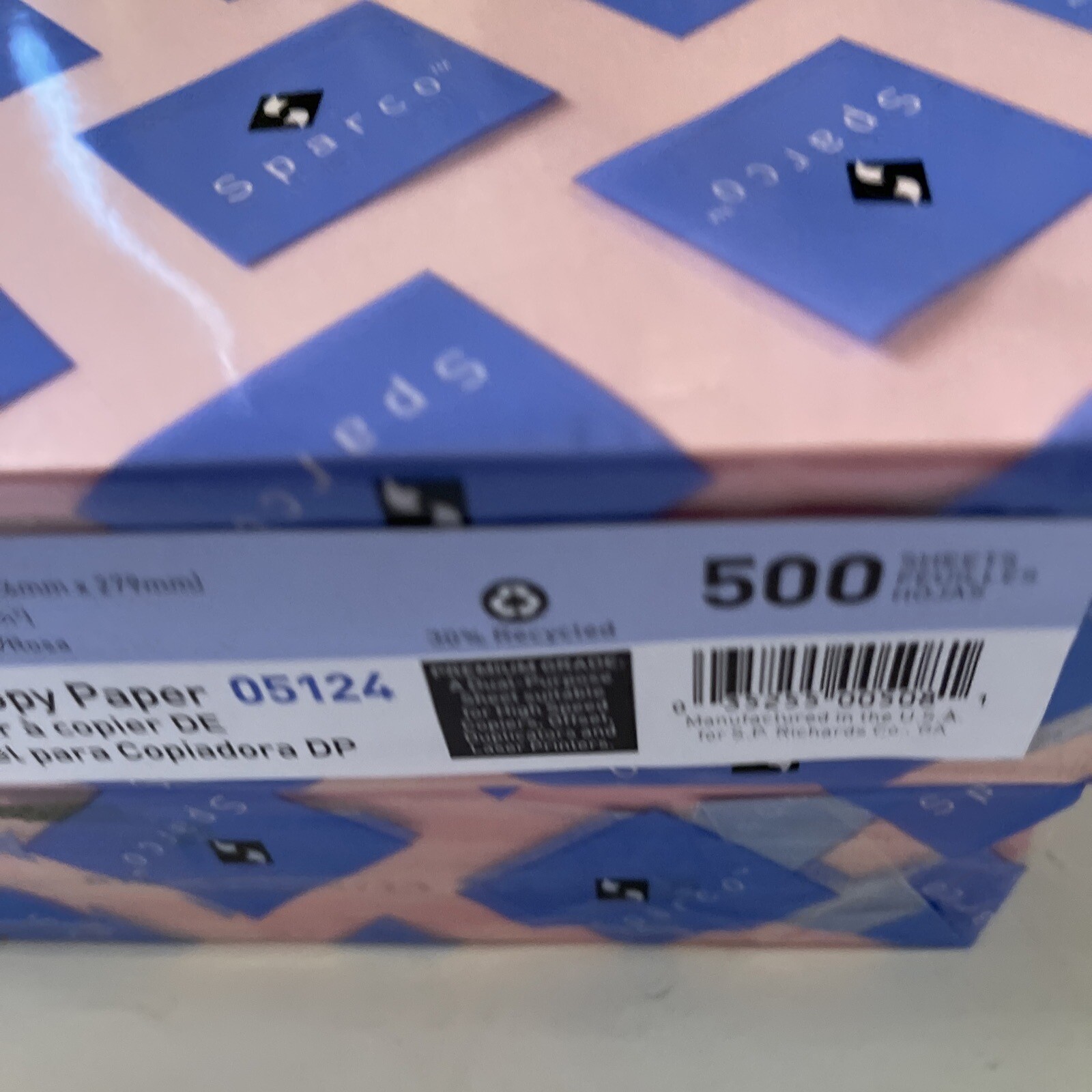 Sparco Premium Copy Paper 20Lb 8-1/2″x11″ 500/RM Pink 05124 2 Reem Lot Valentine