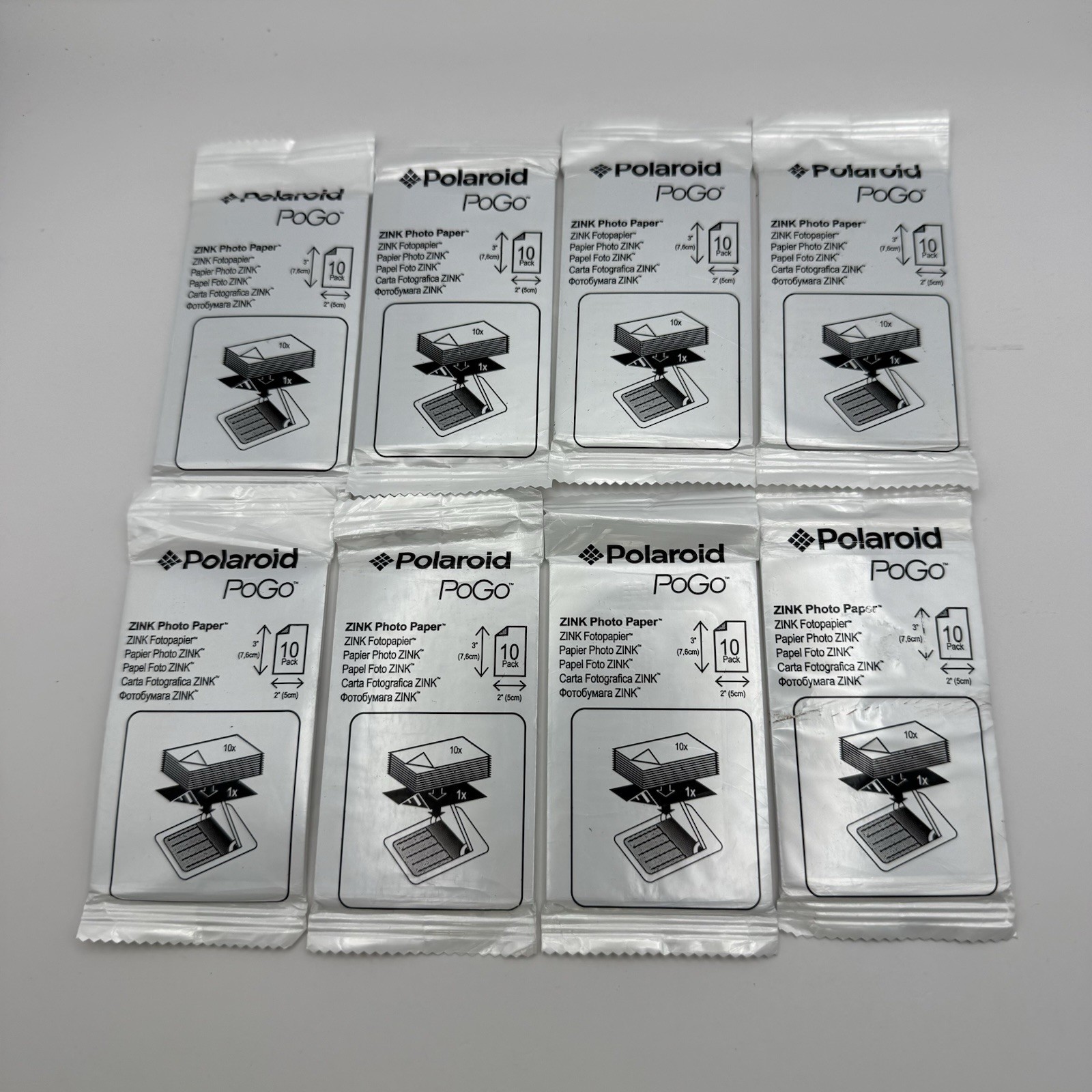 Polaroid PoGo 2×3″ Zink Photo Paper 80 Sheets – NEW Sealed / 8 Packets