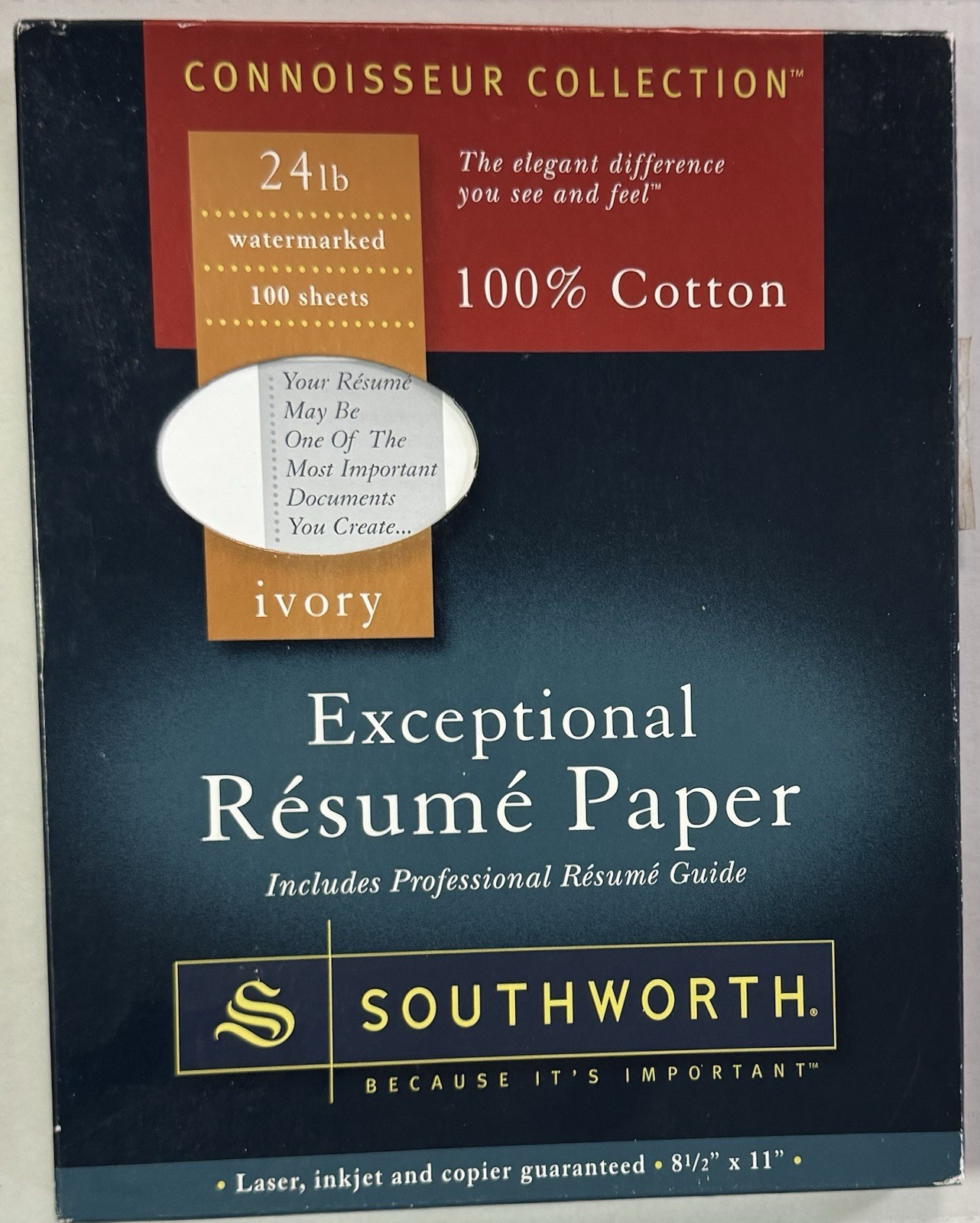 Southworth Connoisseur Collection 100% Cotton Exceptional Résumé