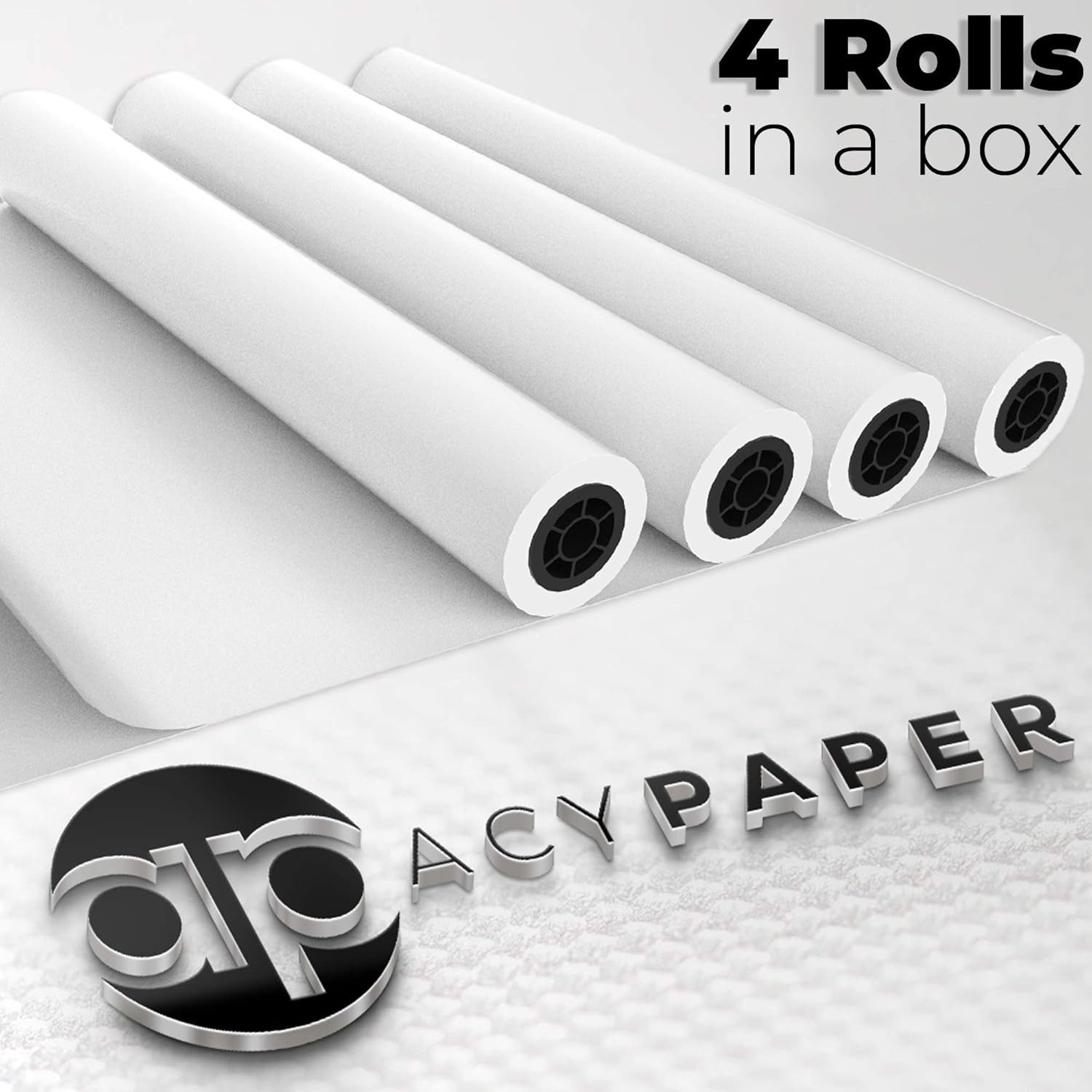 Acypaper 4 Rolls CAD Ink Jet Paper 24” x 150’ w/ 2” Core Plotter ACY241504