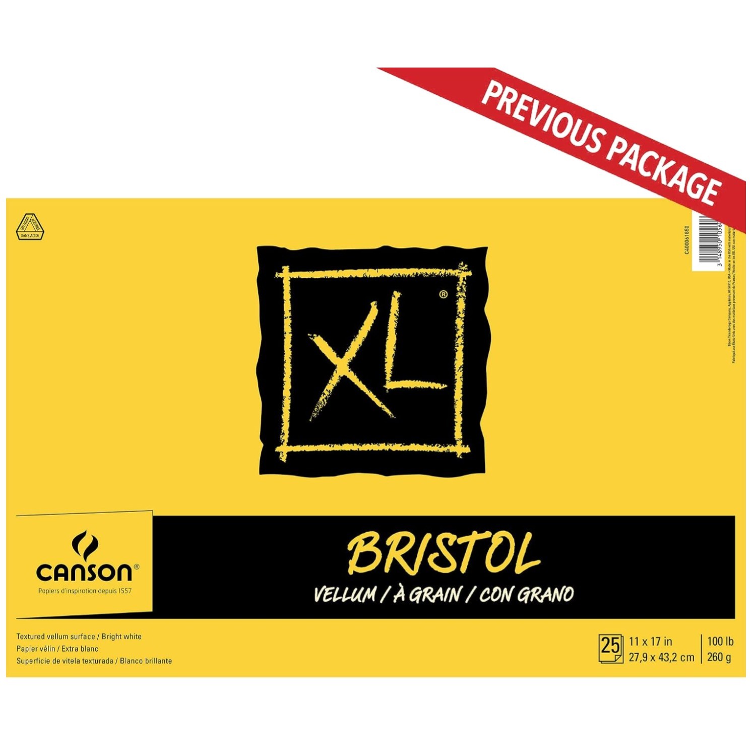 XL Series Bristol Paper, Vellum Finish, 11×17 – 25 Sheets