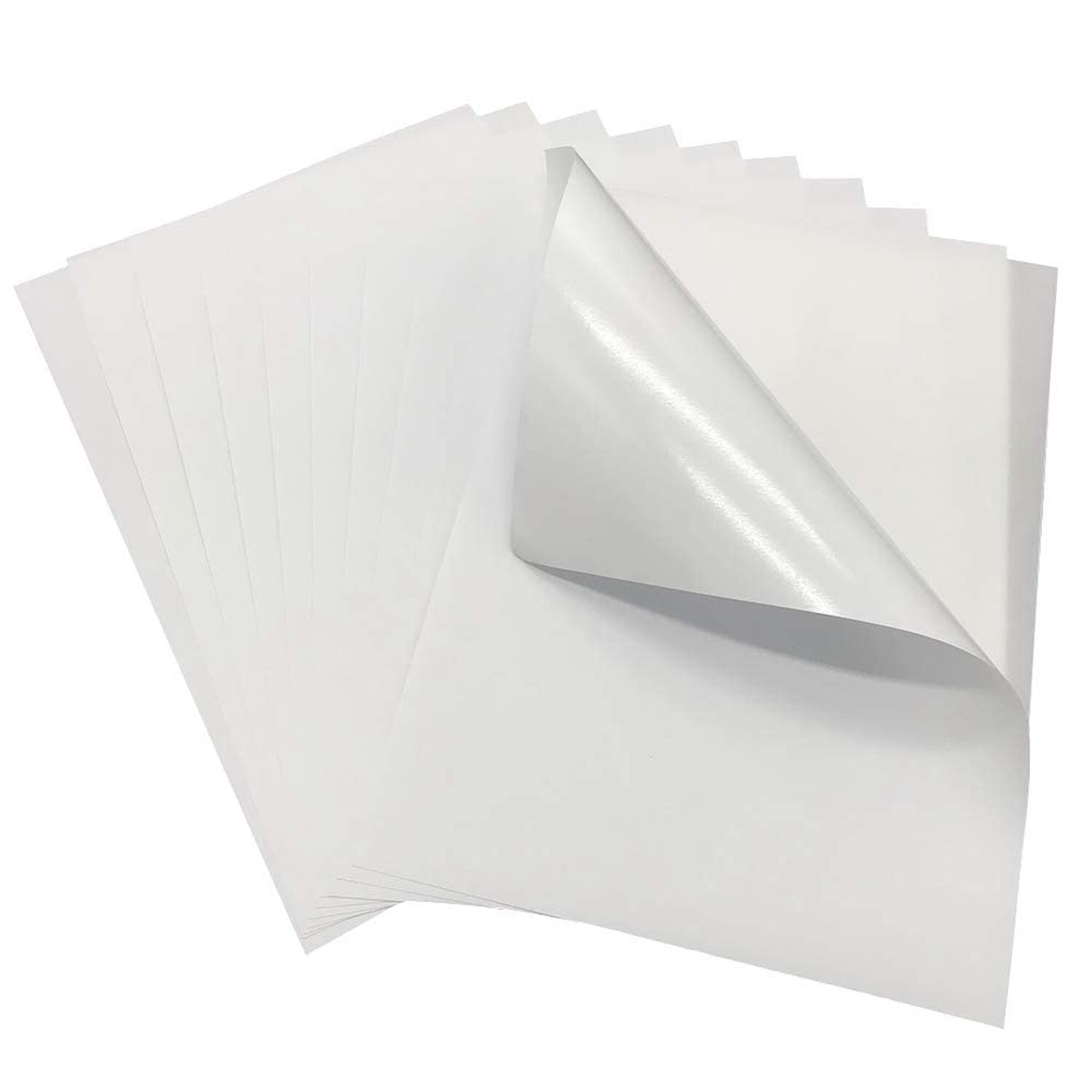 Pack of 100 Sheets-High Sticky Printable Matte Self Adhesive Full Sheet A4 St…
