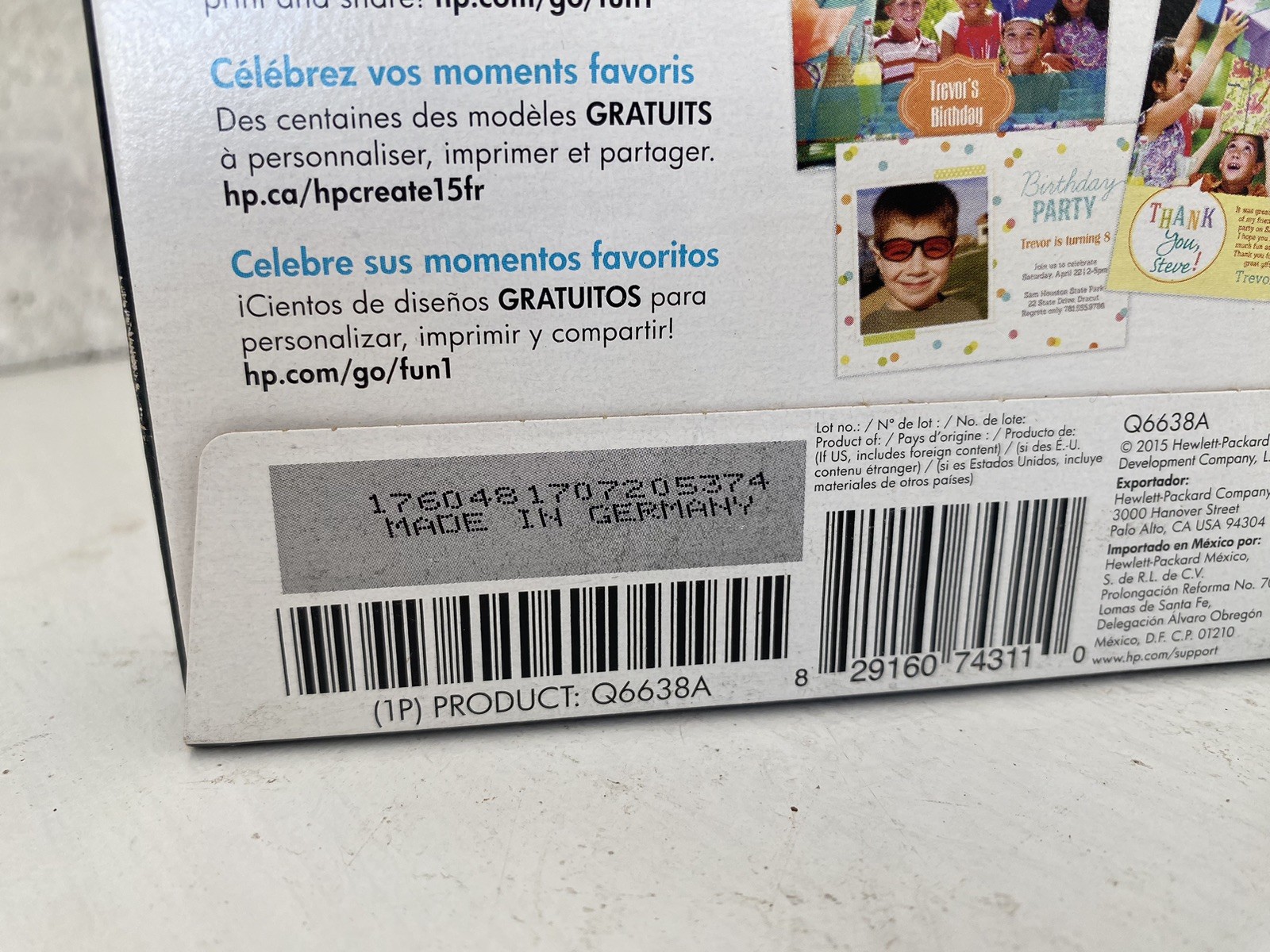 2 HP Advanced Photo Paper 4X6 Glossy Q6638A 100 Sheets New In Box 200 Total