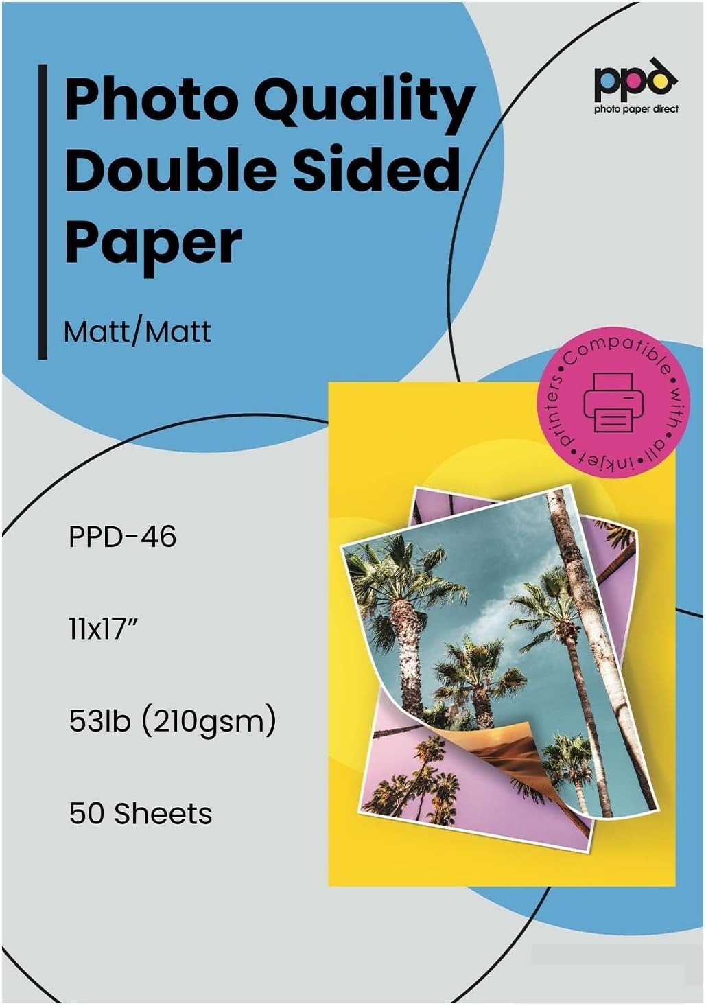 Matte Finish 11×17″ Double Sided Paper – 50 Sheets