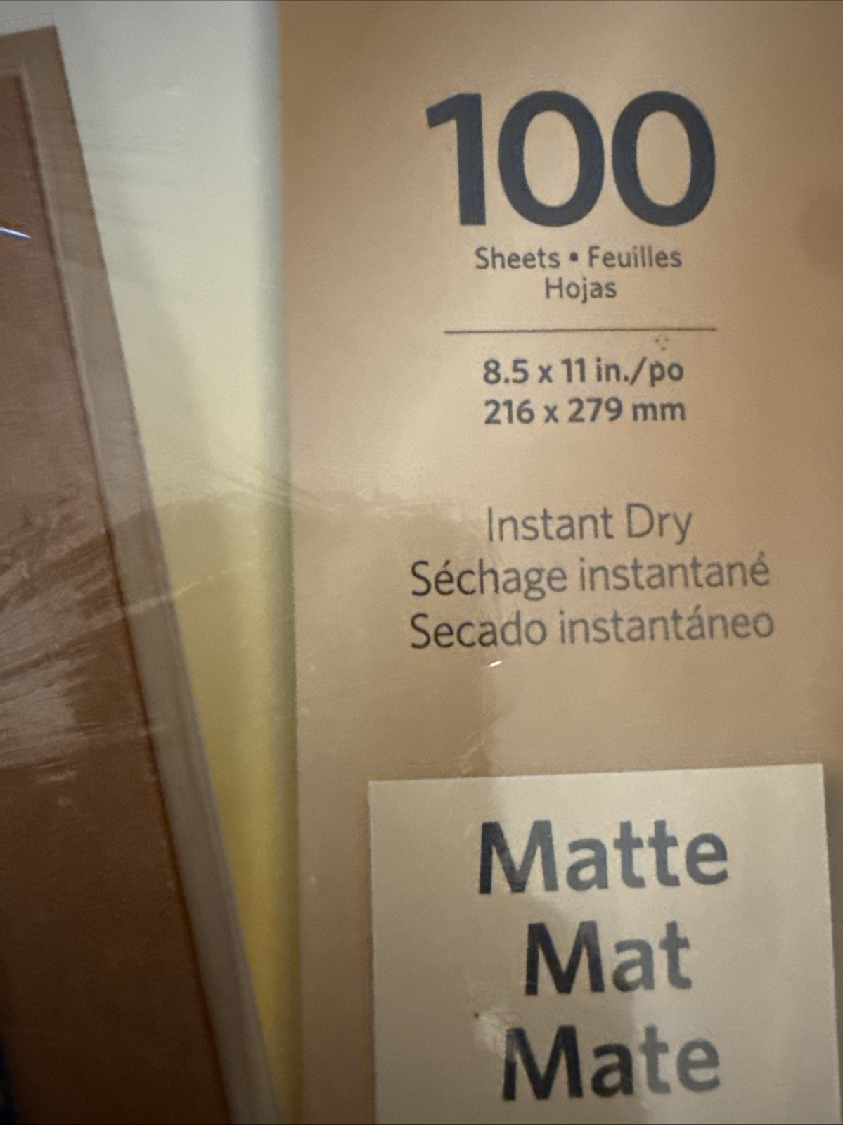 Kodak Photo Paper 8.5 x 11 inch 100 Sheets Gloss Brillant Brillante Instant Dry