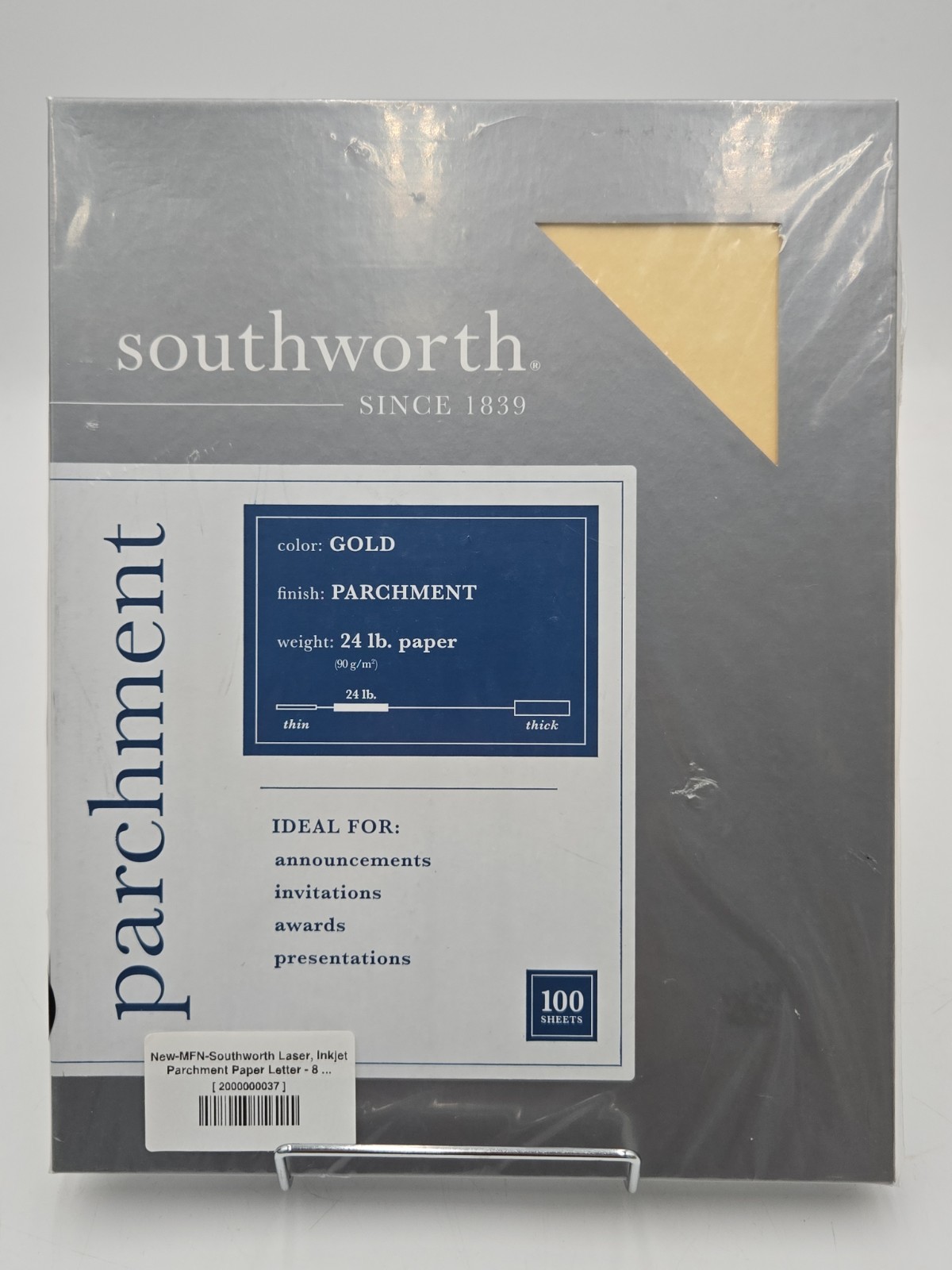 Southworth Parchment Paper 8.5″ x 11″ 24 lb. Ivory 100 Sheets/Box P984CK