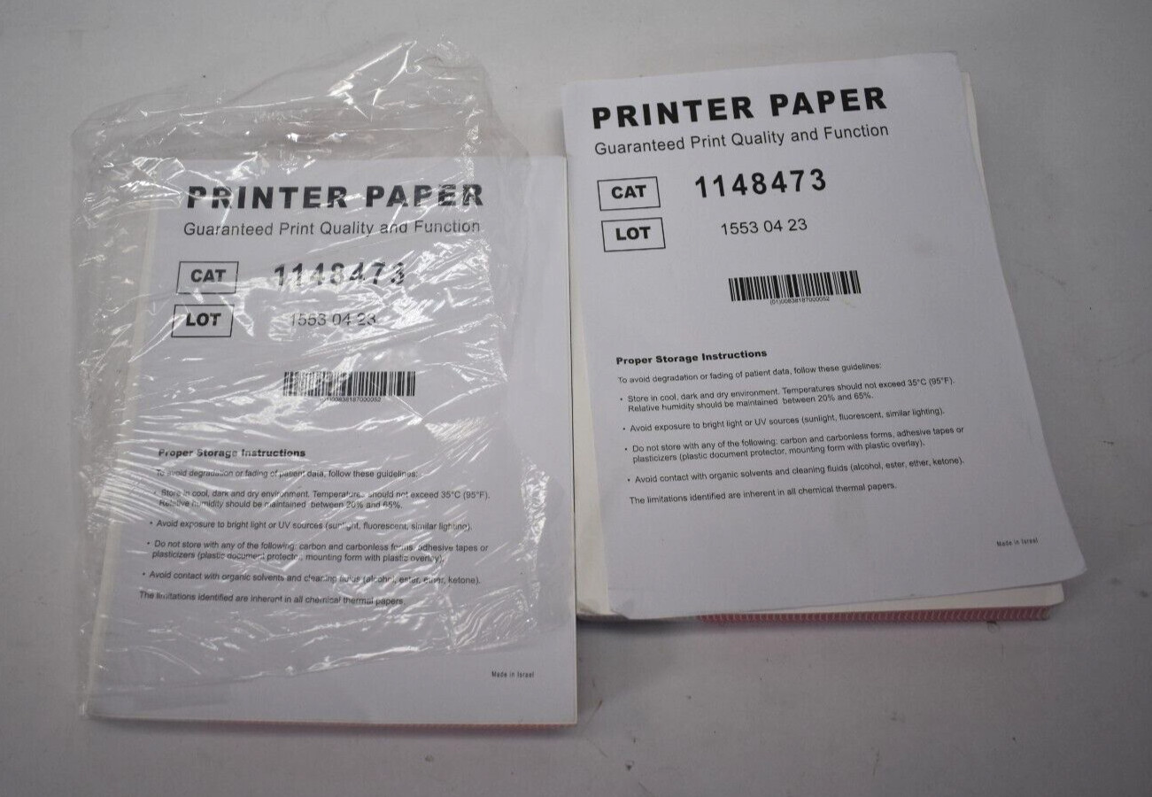 Lot of 600 Thermal Recording Paper Printer Paper White Sheets F Fold 1148473