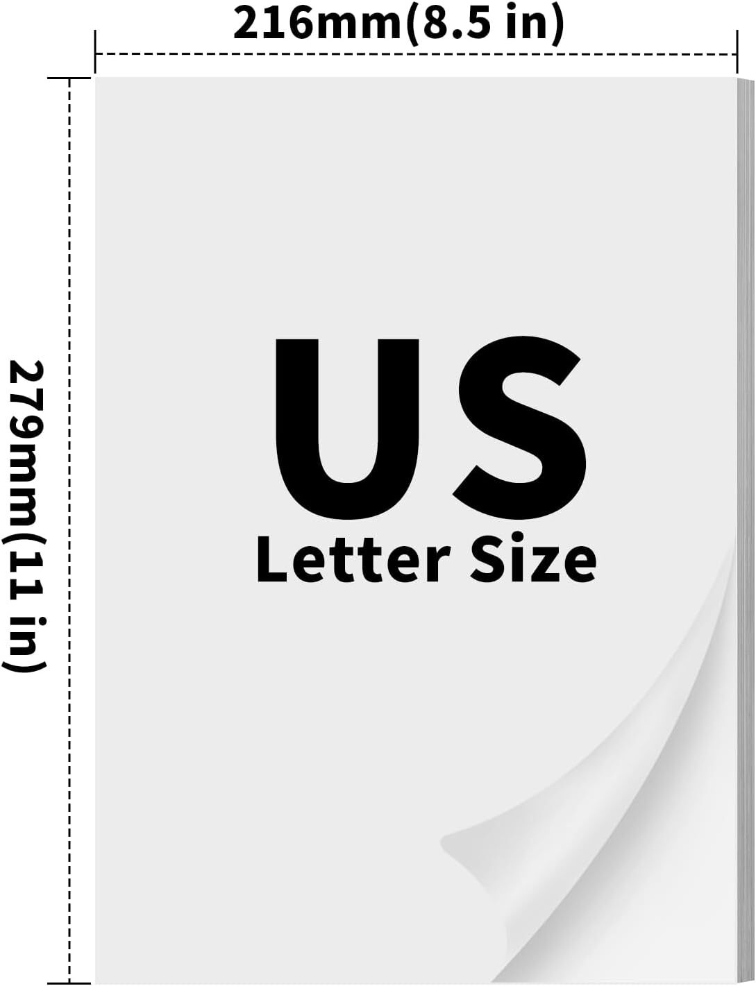 100 Sheets A4 Thermal Printer Paper 8.5×11″ for M08F M832 M834 Portable Printer