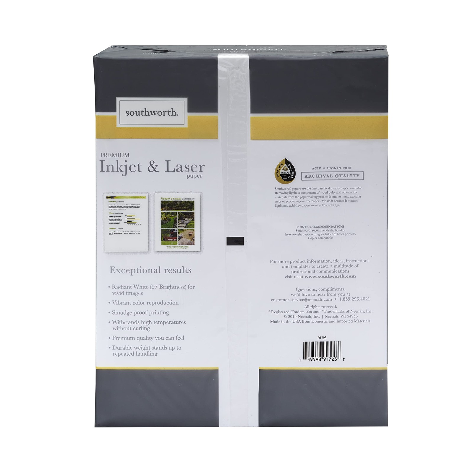 Inkjet & Laser Printer Paper, 8.5″ x 11″, 28 lb., Radiant White, 550 Sheets (…