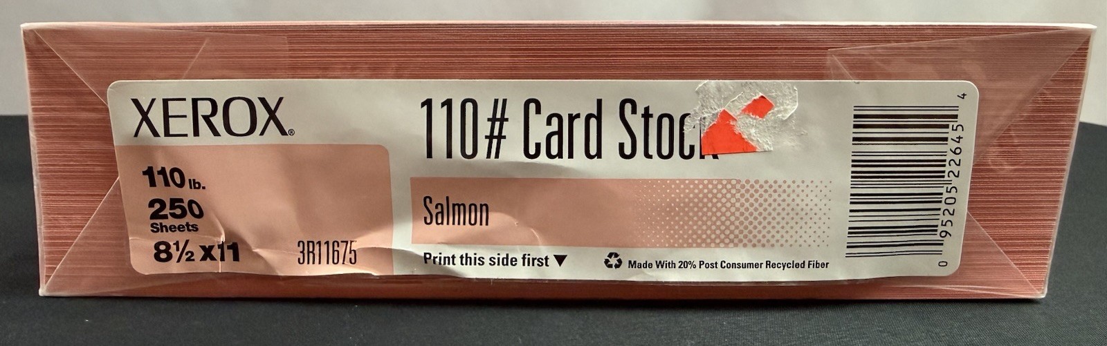 Xerox 110# Card Stock Salmon Copy Printer Paper 250 Sheets 8 1/2″ × 11″