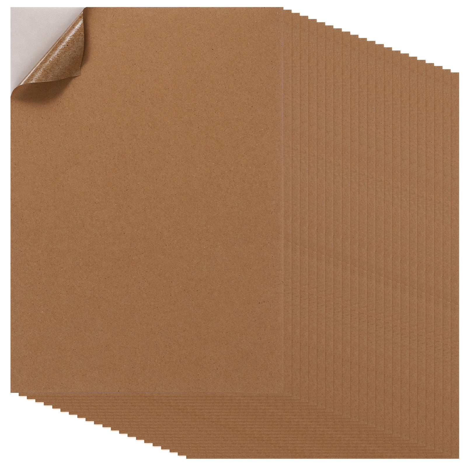 40pcs A4 Adhesive Label Sheets for Shipping, Dark Brown