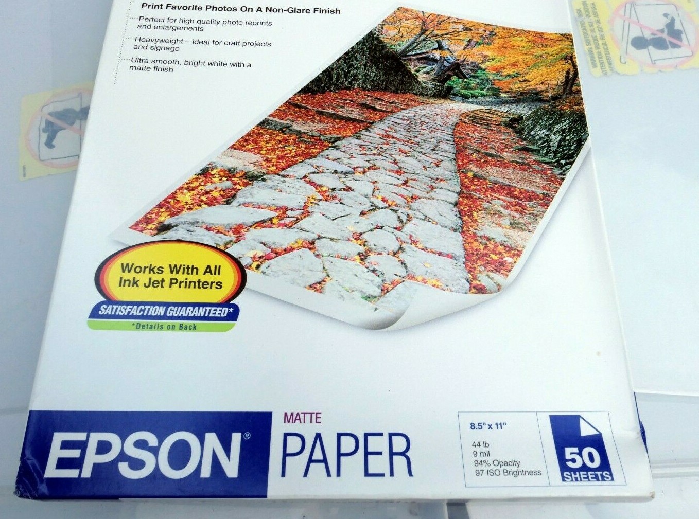 Epson S041257 Matte Printer Paper Heavyweight 30 sheets non Glare 8.5X11″ 9 mil