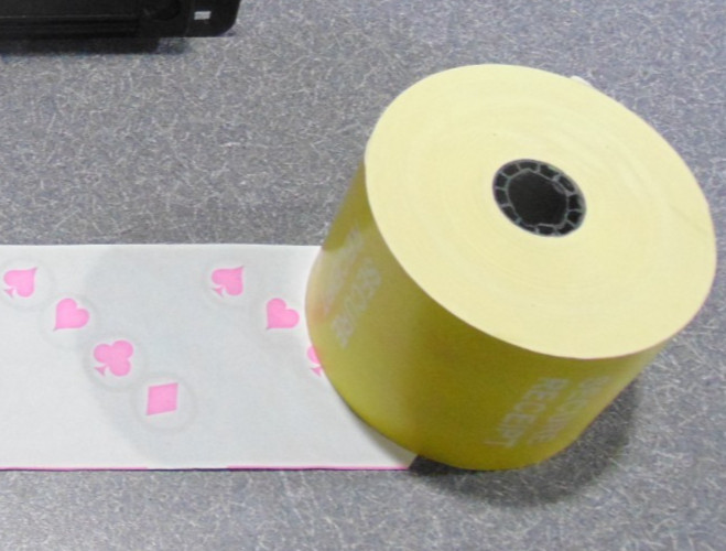 SUPER High Security YELLOW Thermal Printer Paper. ONE Roll. Extra Security. RARE
