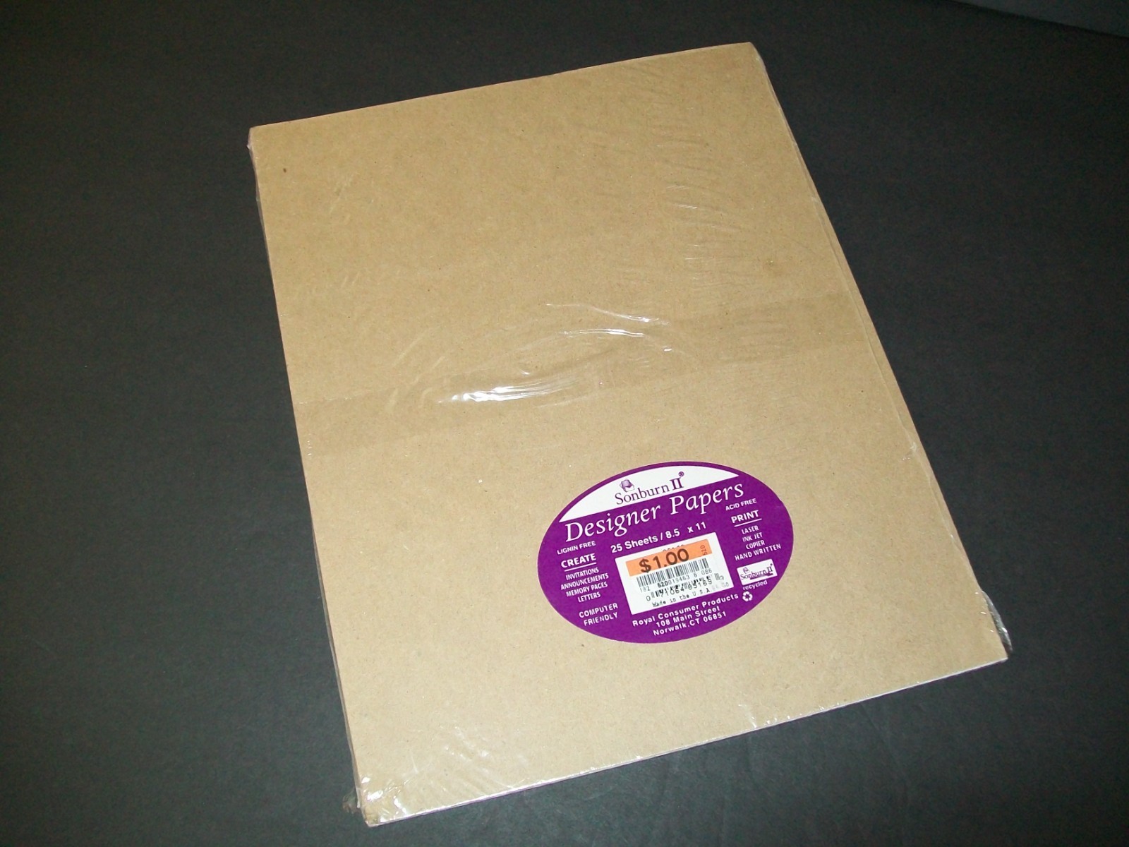 Red Check Picnic Vintage Designer Computer Paper 25 Sheets New & Sealed