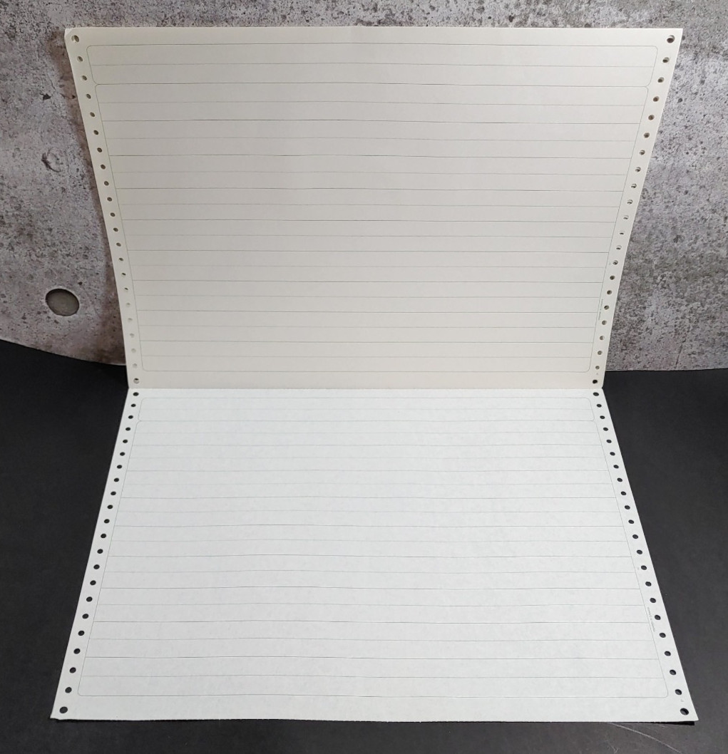 Vtg Dot Matrix Printer Continuous Feed Paper 50-Count 14 7/8″ x 11″ Business NOS