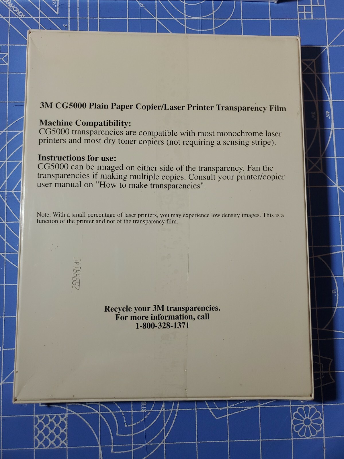 3M Transparency Film CG5000 for Laser Printers & Copiers 50 Sheets New Sealed