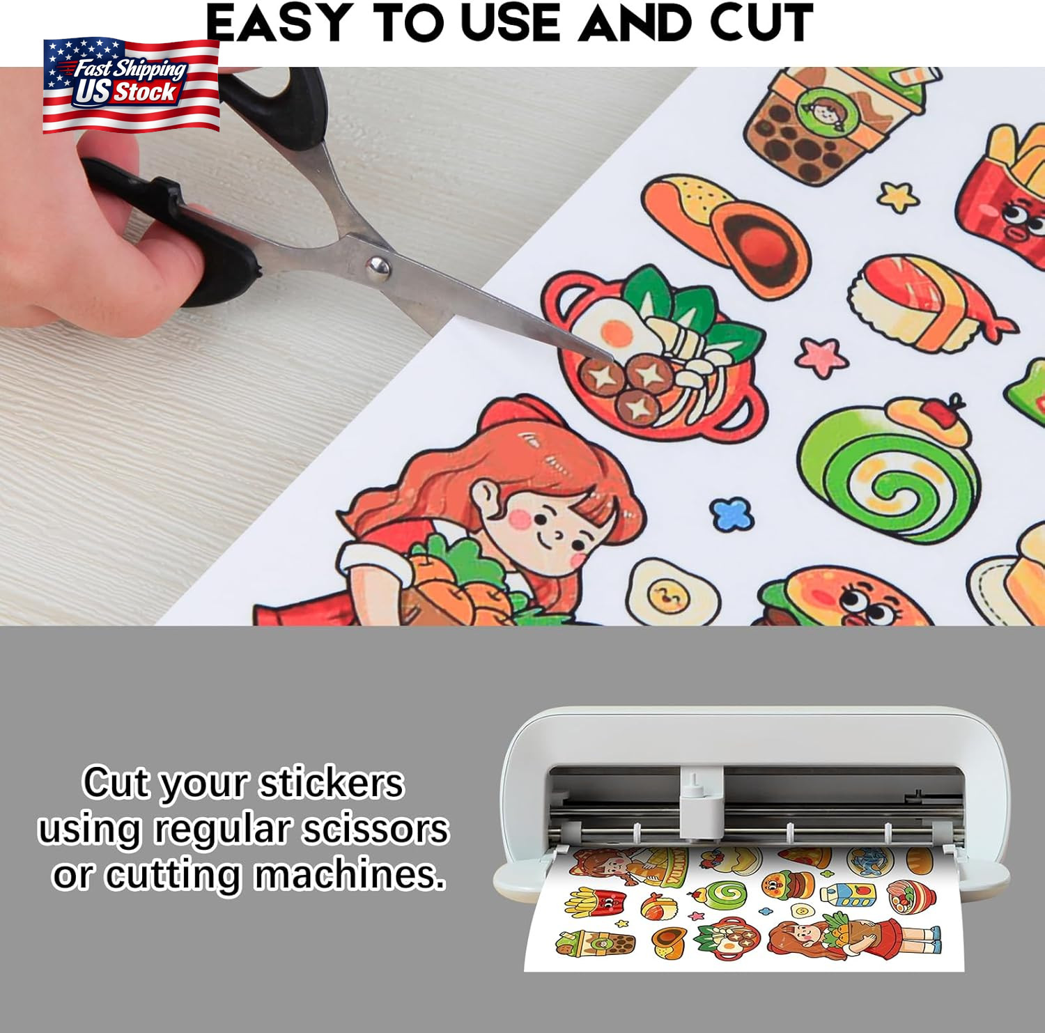 Aevdor 30 Sheets Printable Clear Sticker Paper for Inkjet Printer, Premium Vinyl